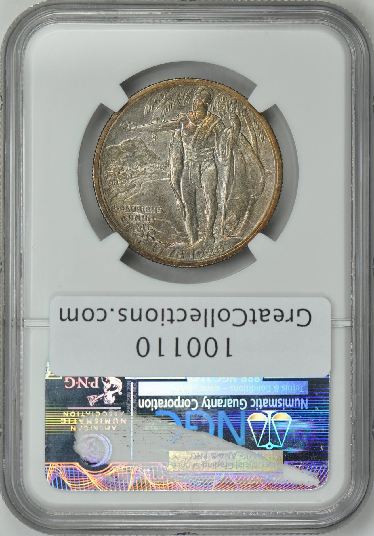 1928 Hawaiian Sesquicentennial Half Dollar NGC MS-64+ (Toned