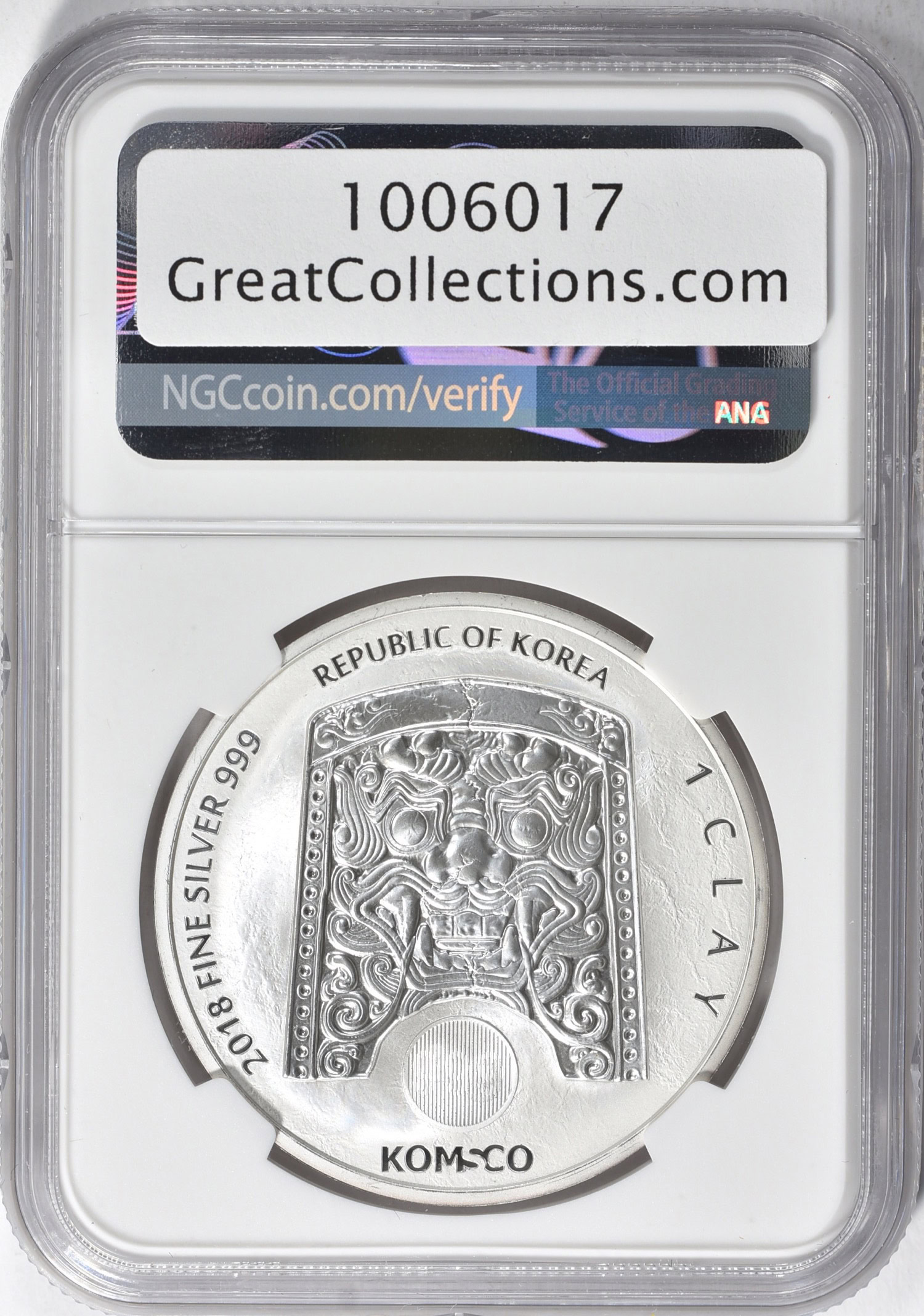 South Korea 2018 Silver 1oz. Chiwoo Cheonwang 
