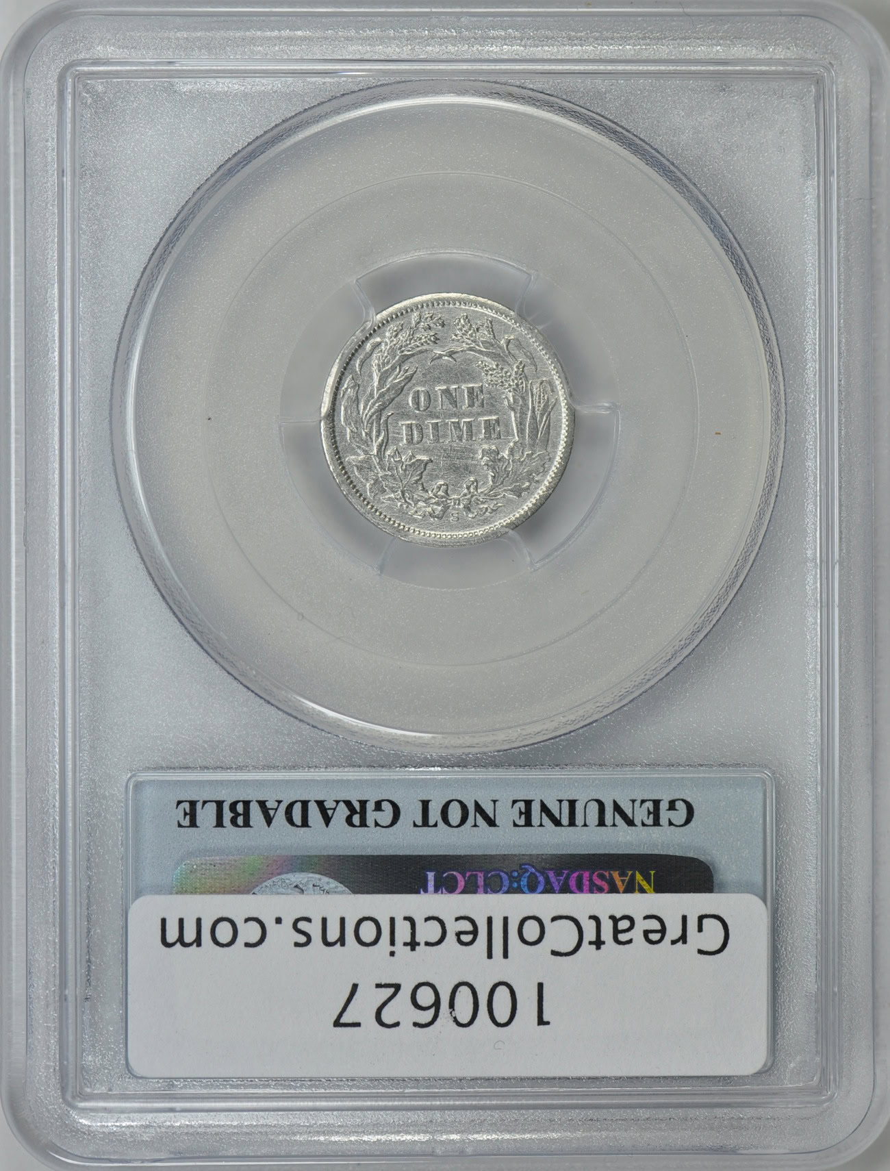 1873-S Seated Liberty Dime Arrows PCGS Genuine VF Details (Item