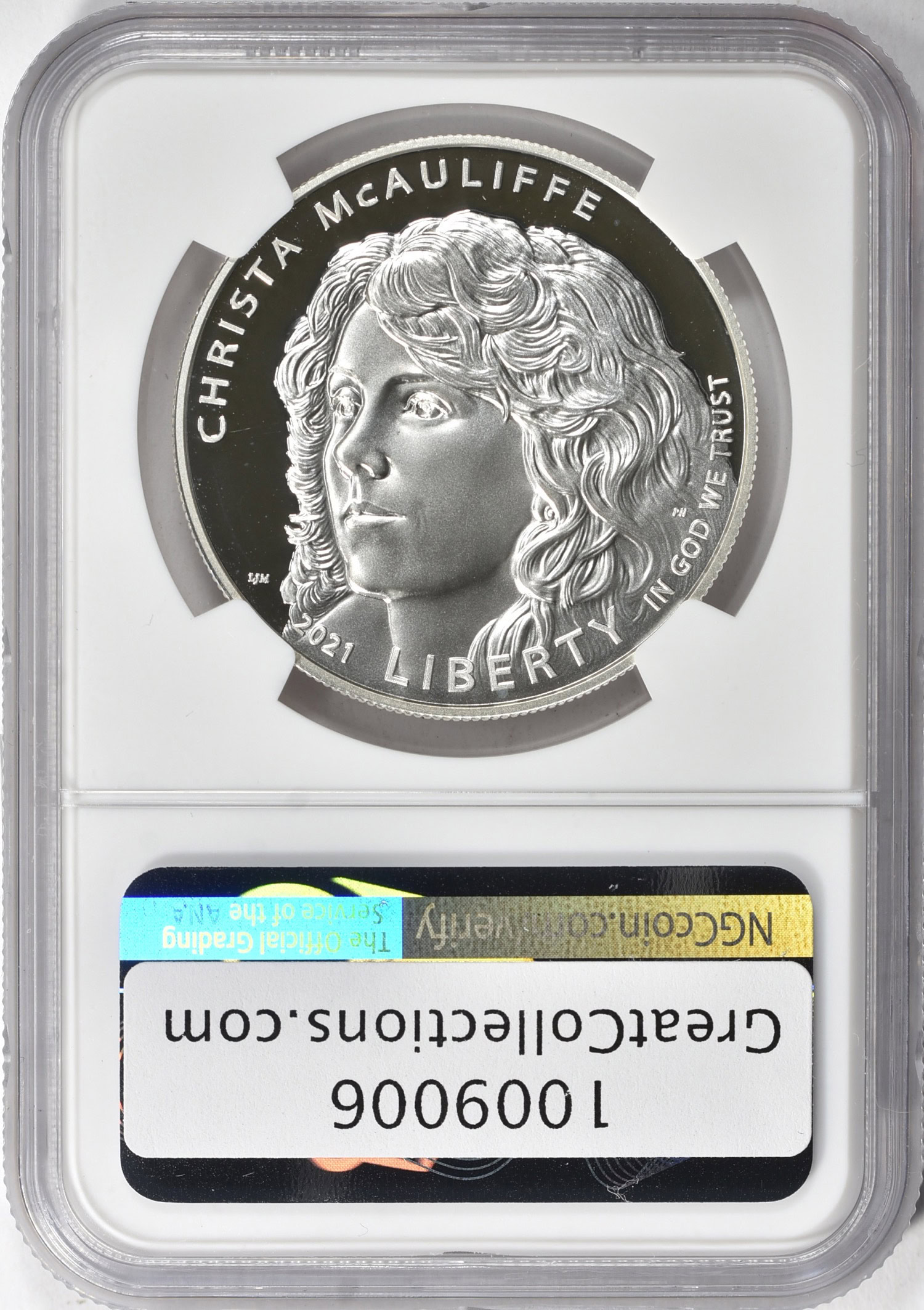 Mint Error 2021-P $1 Christa McAuliffe Silver Dollar Early
