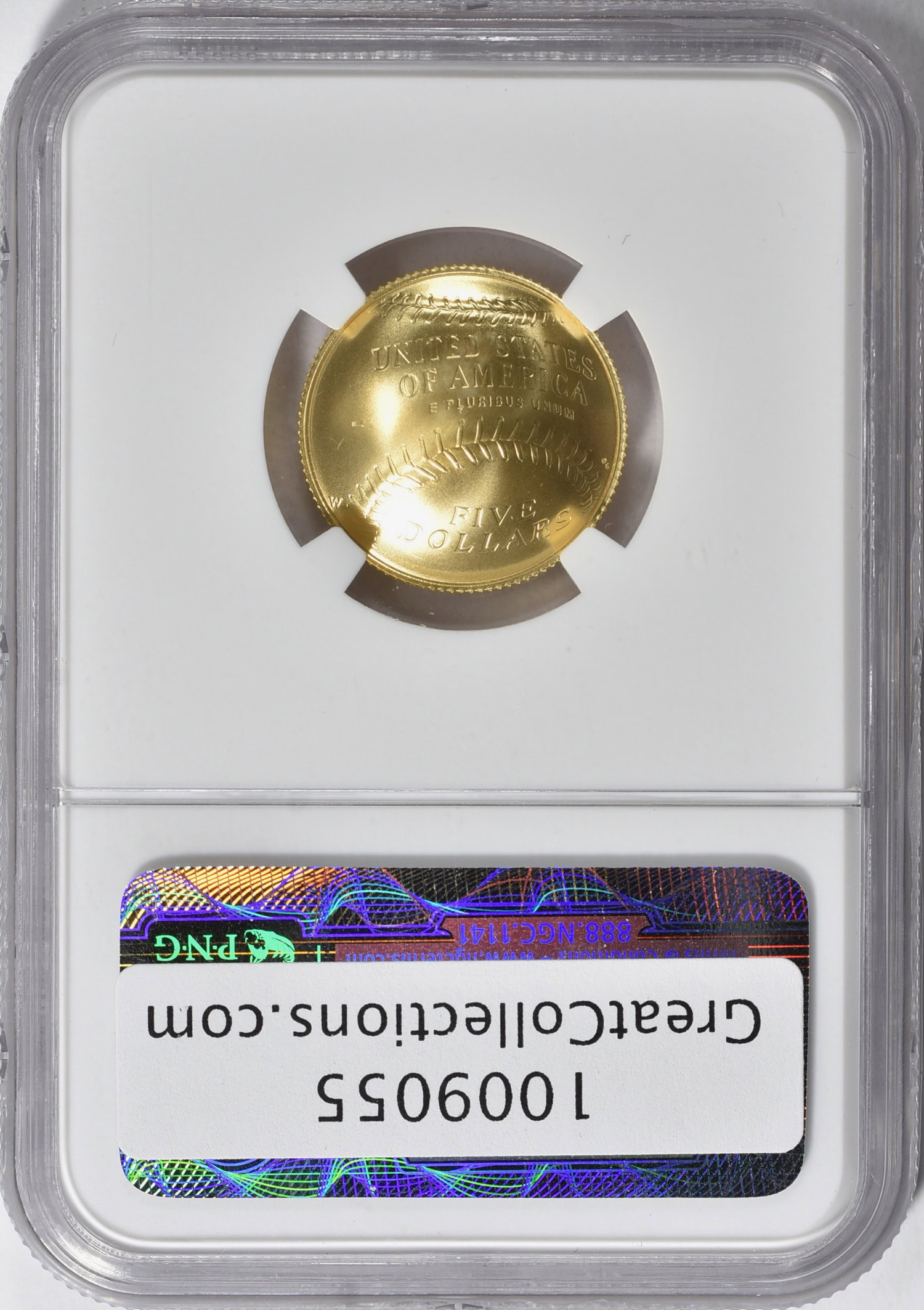 2014-W Baseball Hall of Fame Gold $5 NGC MS-70 (Derek Jeter