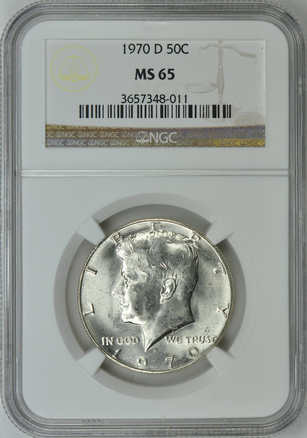 1970-D Kennedy Half Dollar NGC MS-65 (Item 102409