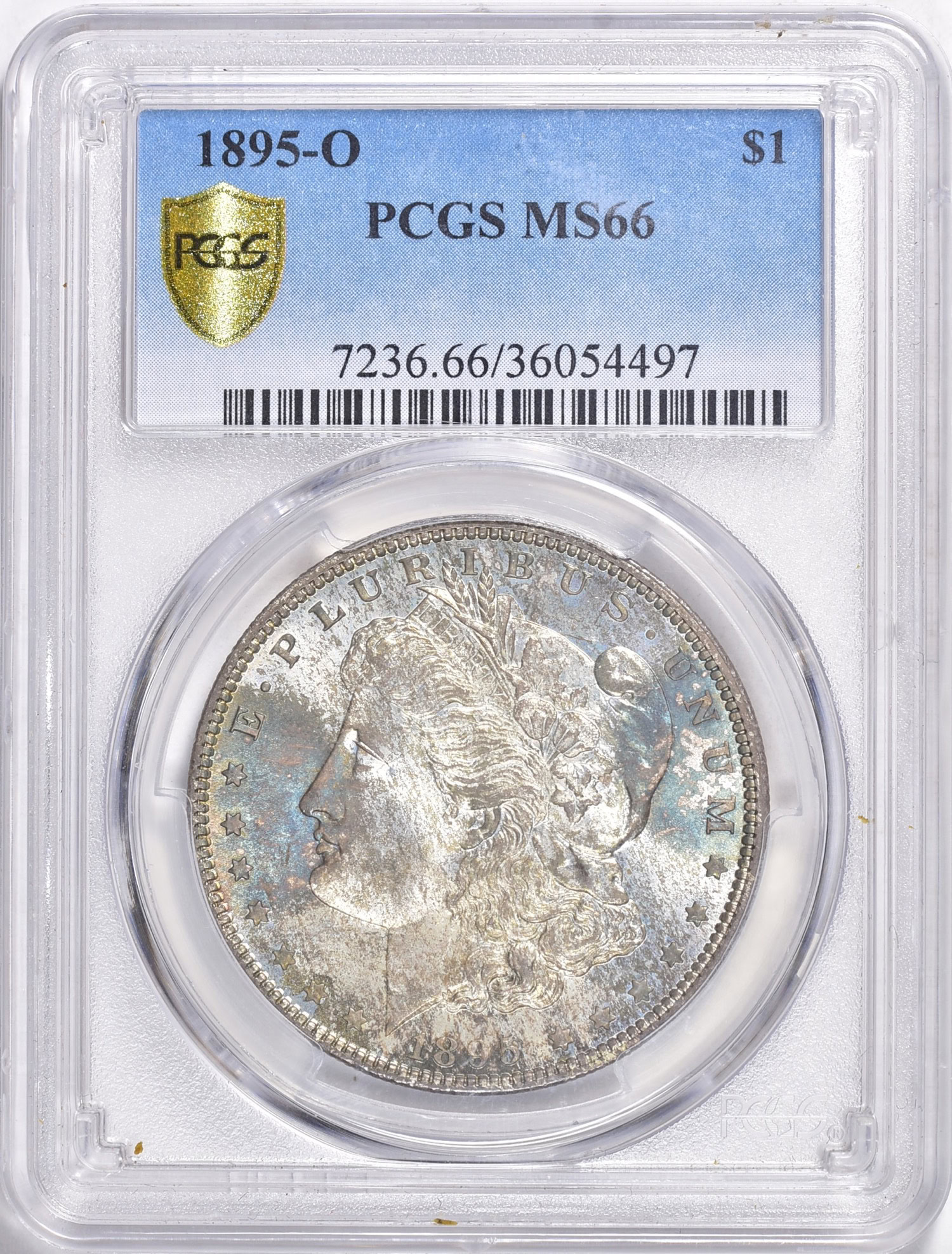 1895-O Morgan Silver Dollar PCGS MS-66 (Toned) (Item 1028004