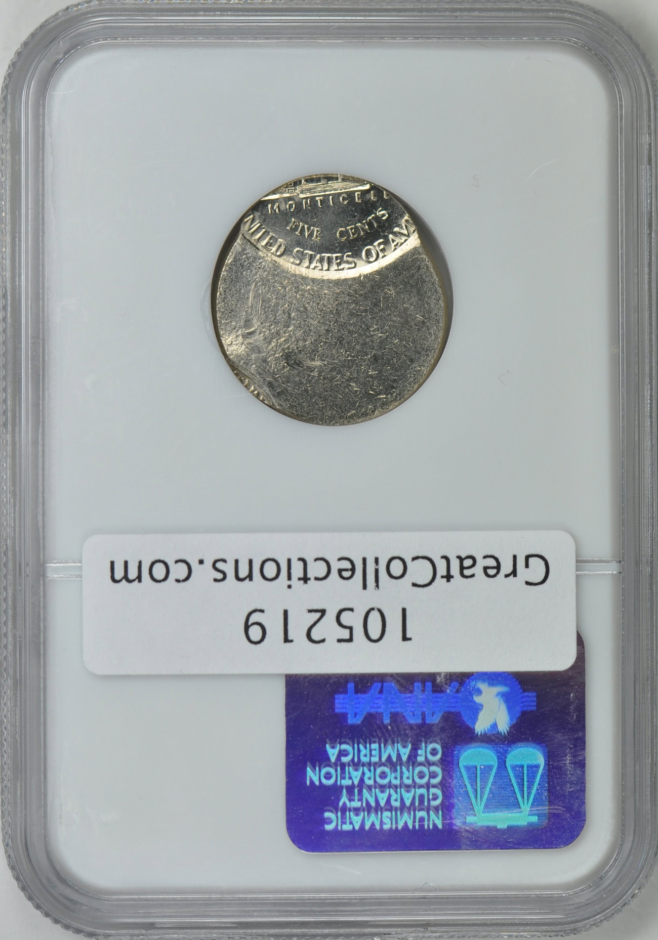 mame.8888様確認用 Mint Error Jefferson Nickel Double Struck Both Off Center NGC MS