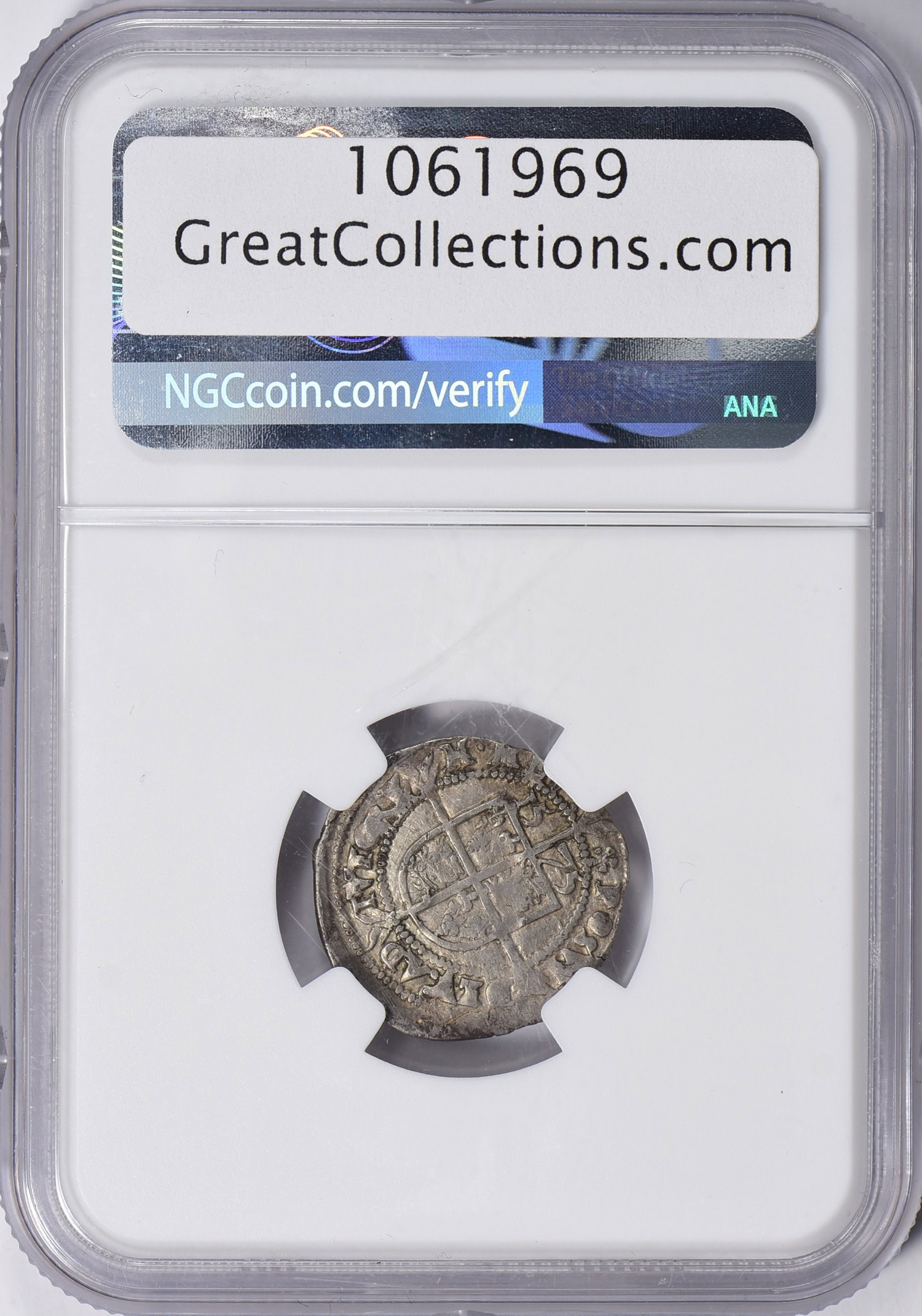 Great Britain 1575 Silver 3 Pence of Elizabeth I S-2566 NGC XF-45