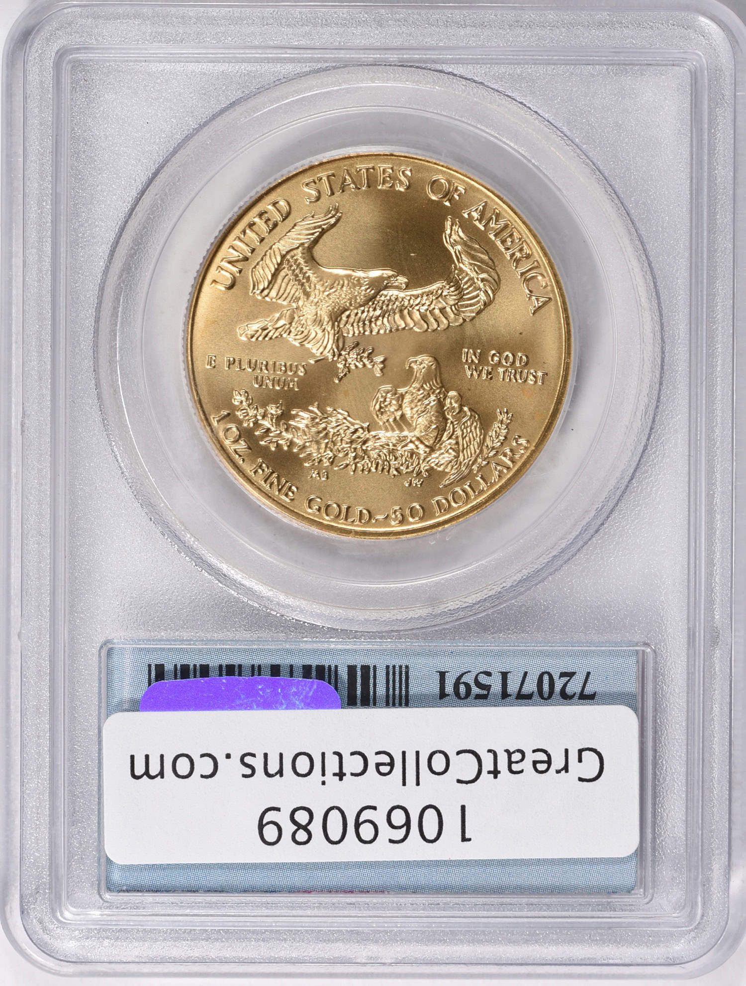 1999 $50 One-Ounce Gold American Eagle WTC World Trade Center