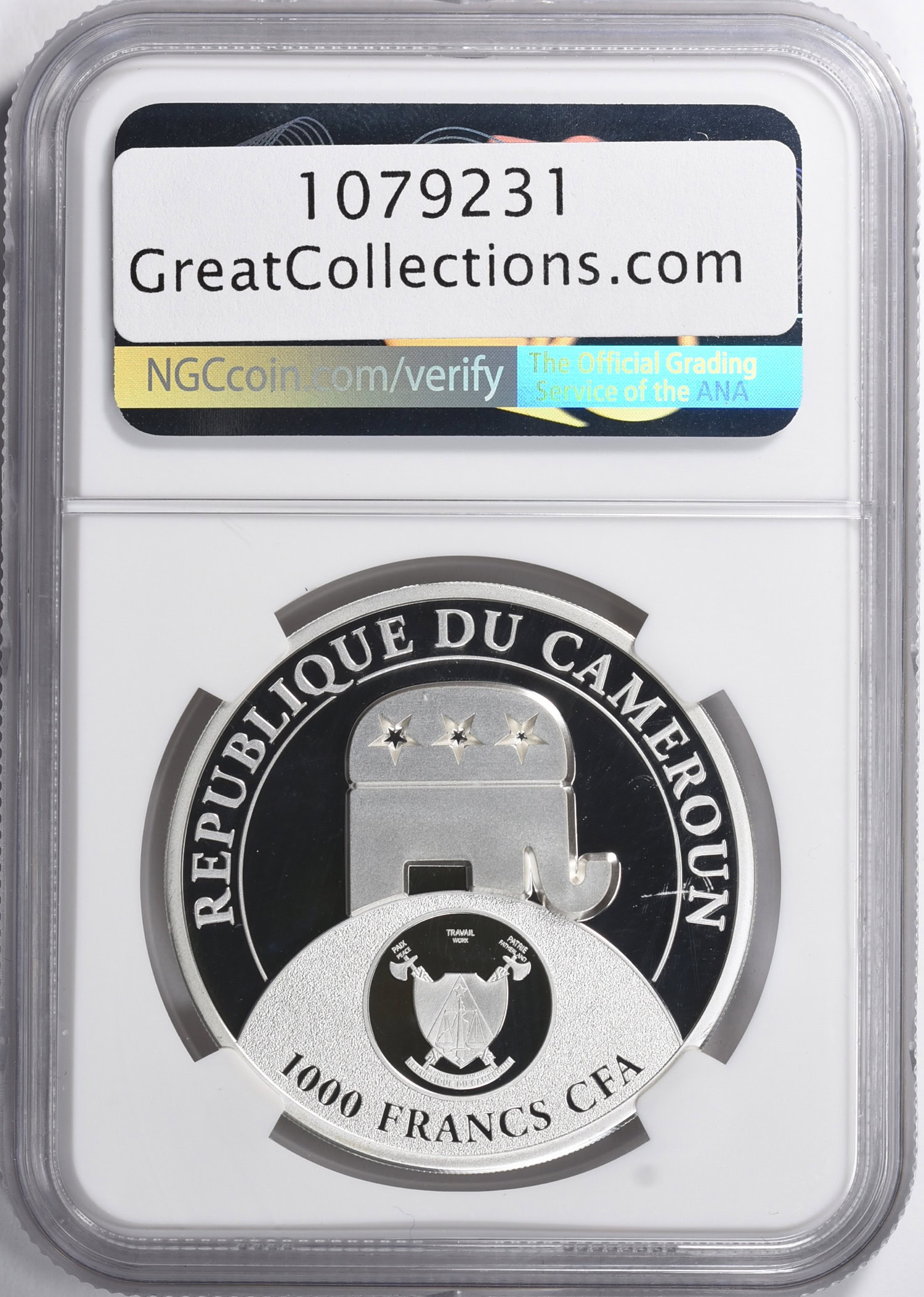 NGC 2020 カメルーン トランプ 1000フラン 1oz 銀貨 PF70 NGC 2020
