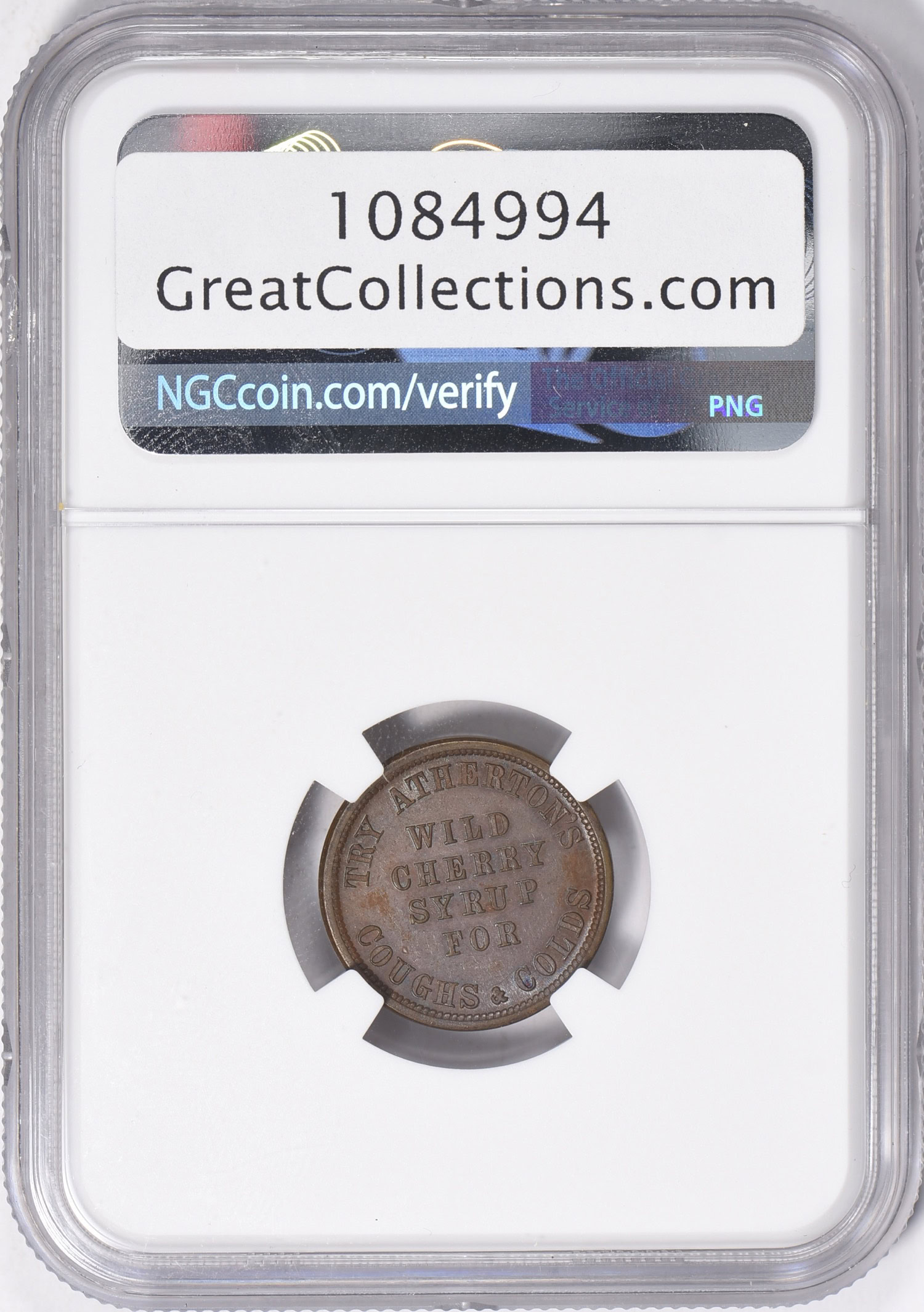 ND (1861-65) Whitehall, New York E.W. Hall Civil War Token F-985A