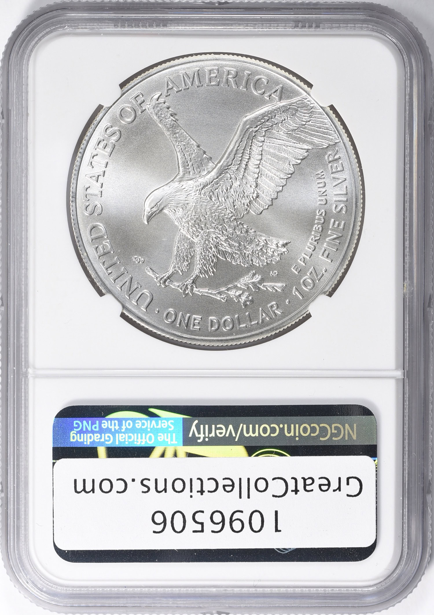 2021 $1 Silver Eagle T2 NGC MS-70 (Don Everhart Signed Label