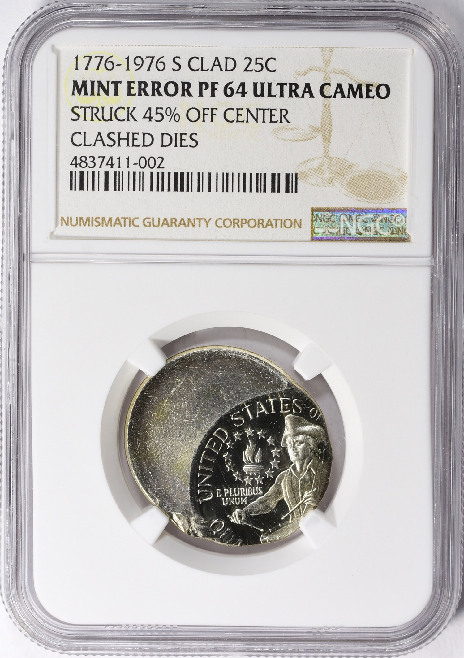 Mint Error 1776-1976-S Washington Quarter Clad Struck 45% Off