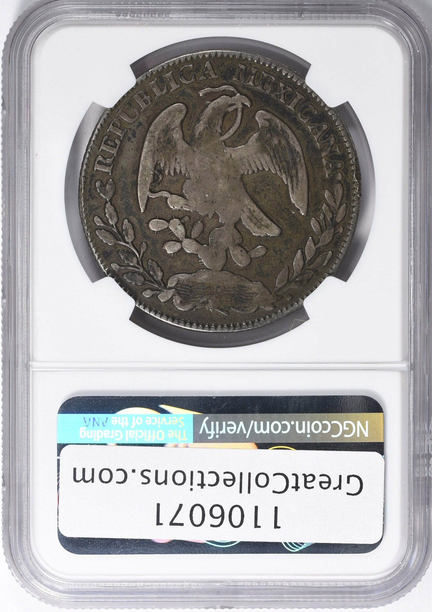 Mexico 1878-Zs JS Silver 8 Reales KM-377.13 NGC VF-25 (Item