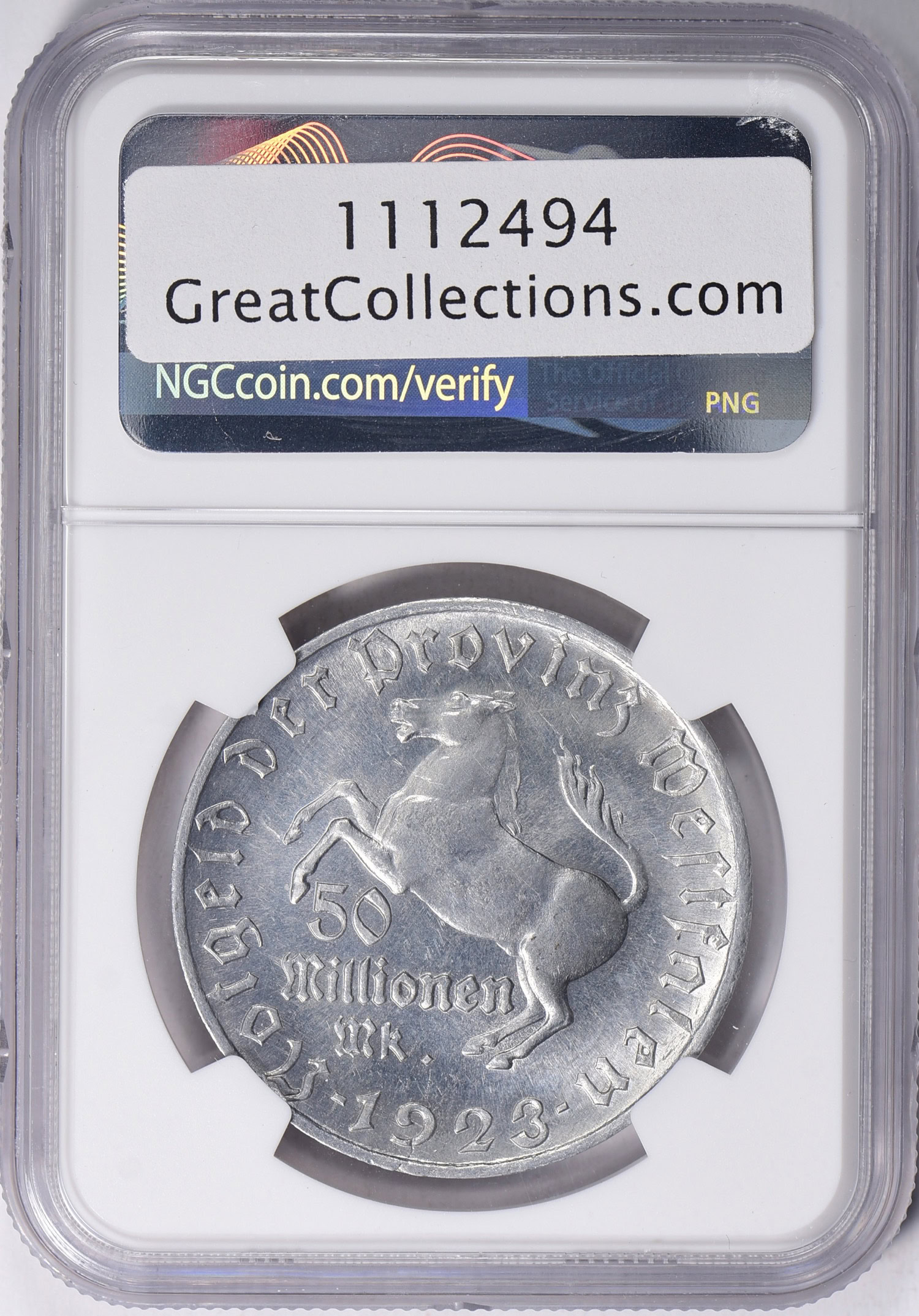 Germany - Westphalia 1923 Aluminum 38mm 50,000,000 Marks Notgeld