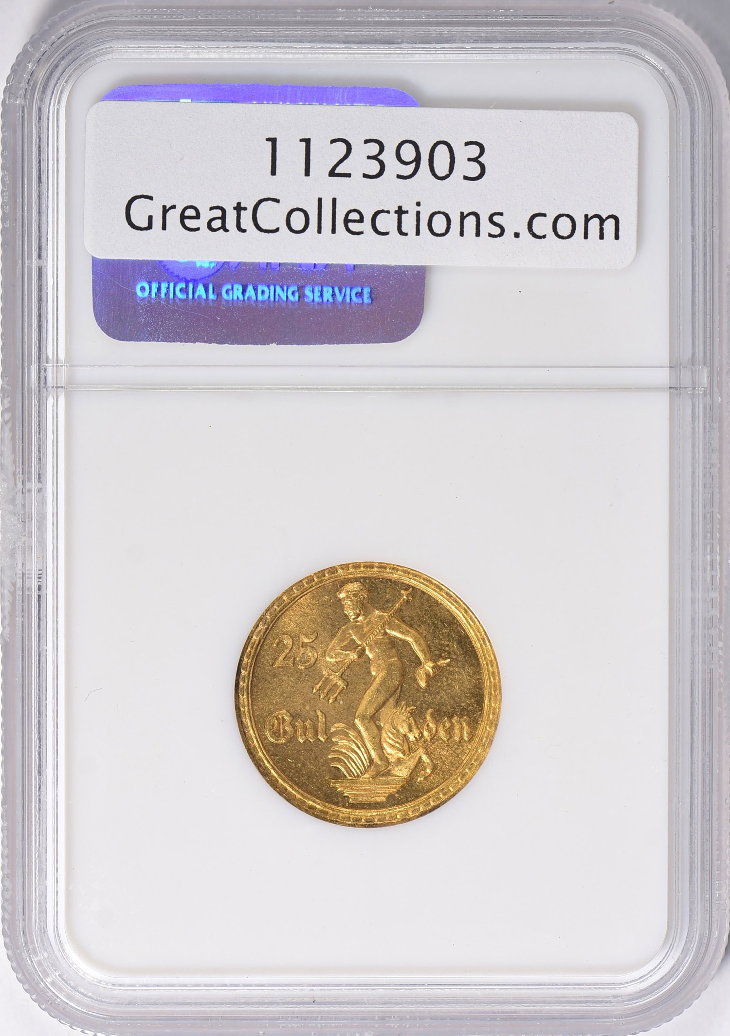 Danzig 1930 Gold 25 Gulden KM-150 NGC MS-65 (AGW = 0.2355 oz