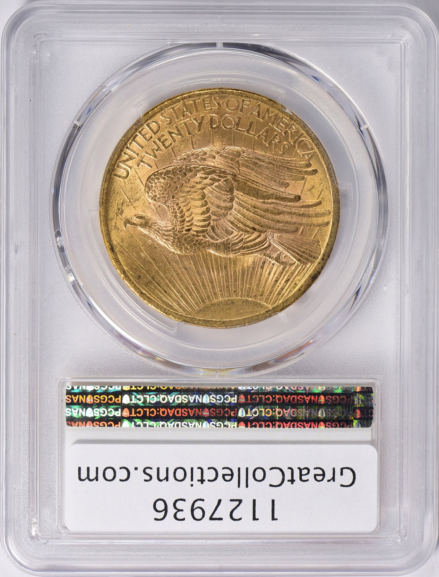 1907 Saint-Gaudens Gold Double Eagle Arabic Numerals PCGS MS-63