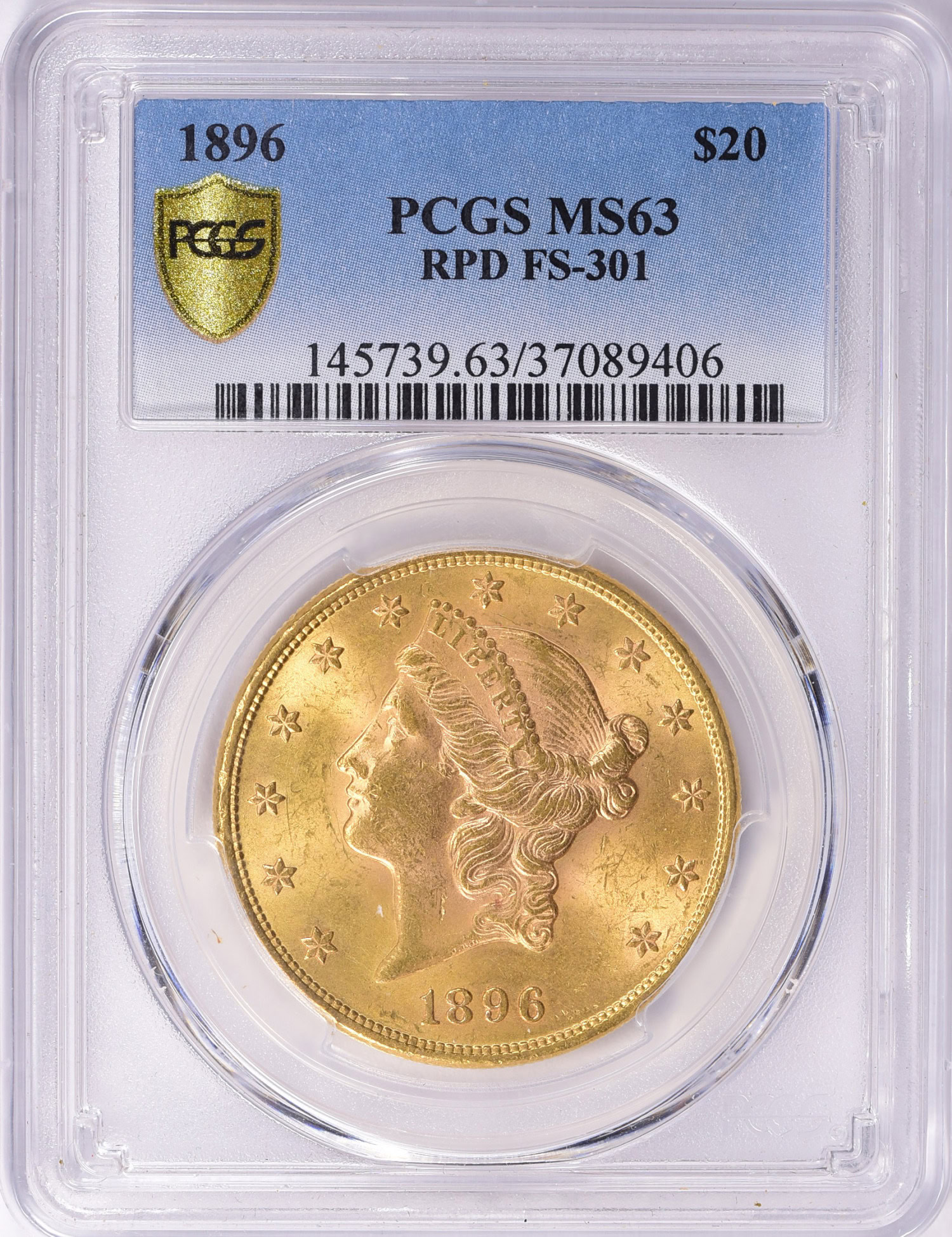 1896 Liberty Gold Double Eagle RPD FS-301 PCGS MS-63 (Item 1130391 ...
