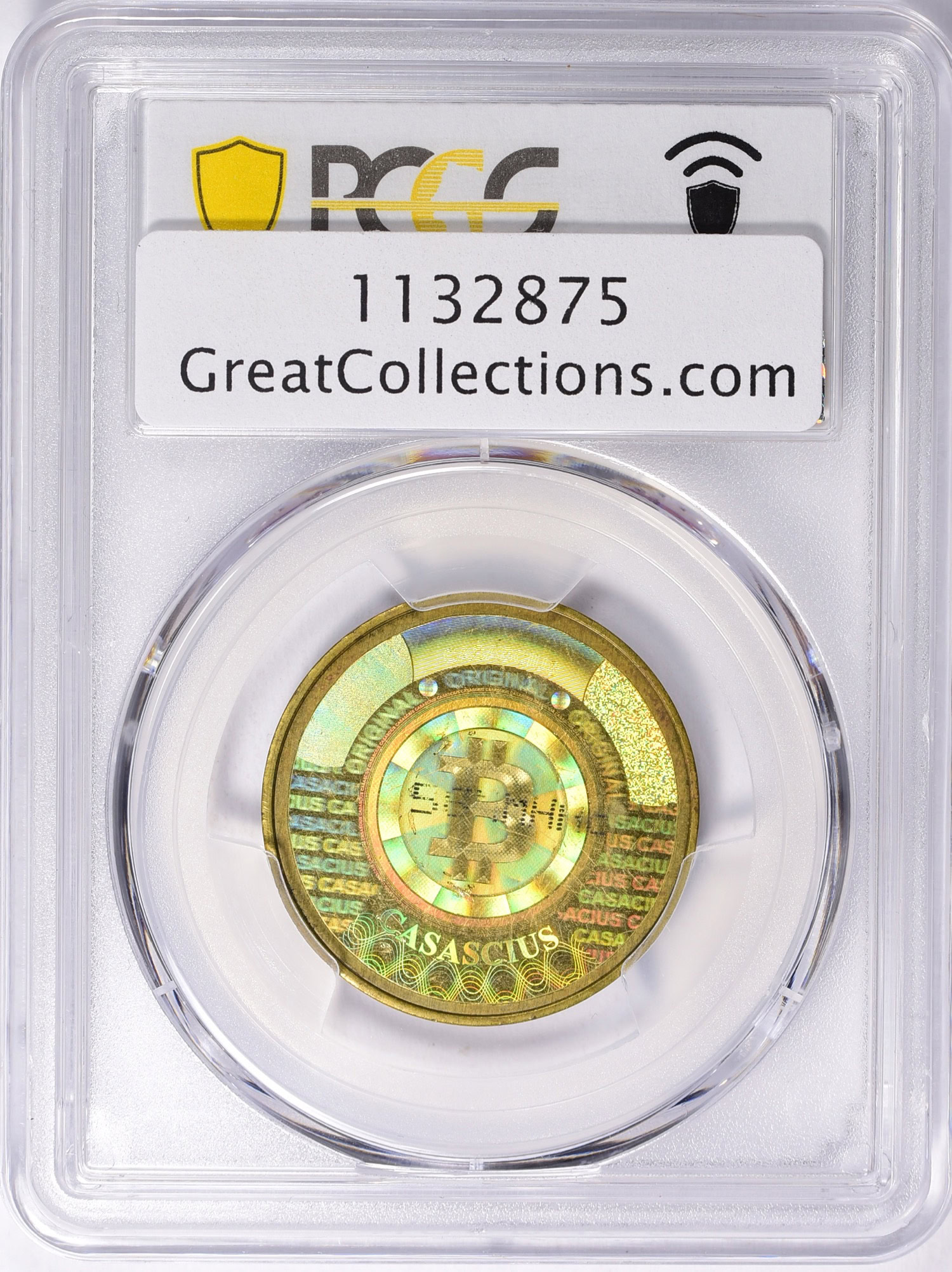 2011 1 BTC Casascius Bitcoin Series One CASACIUS Error Coin PCGS MS-61  (Item 1132875) | GreatCollections Coin Auctions
