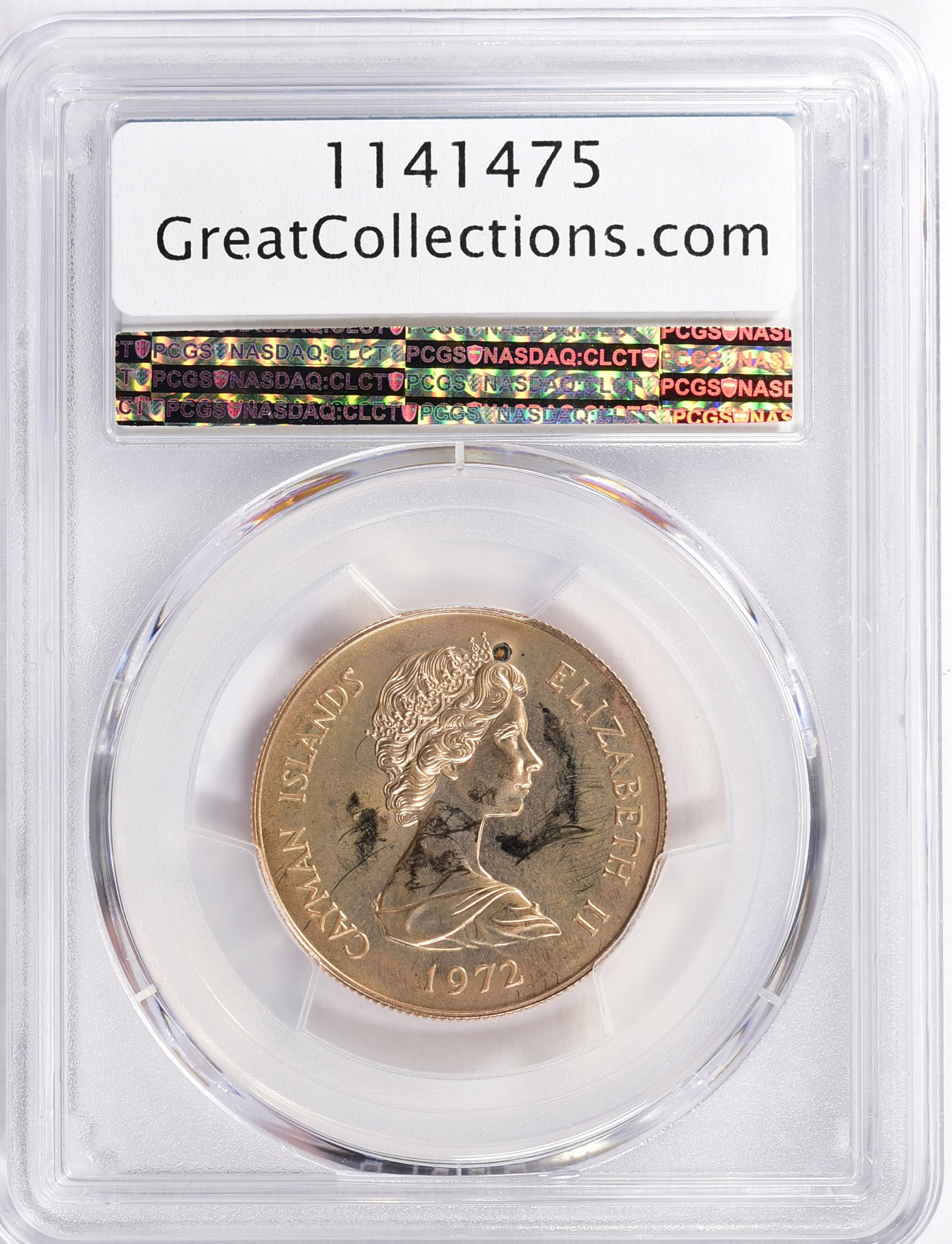 Cayman Islands 1972 Gold $25 Queen Elizabeth II and Prince