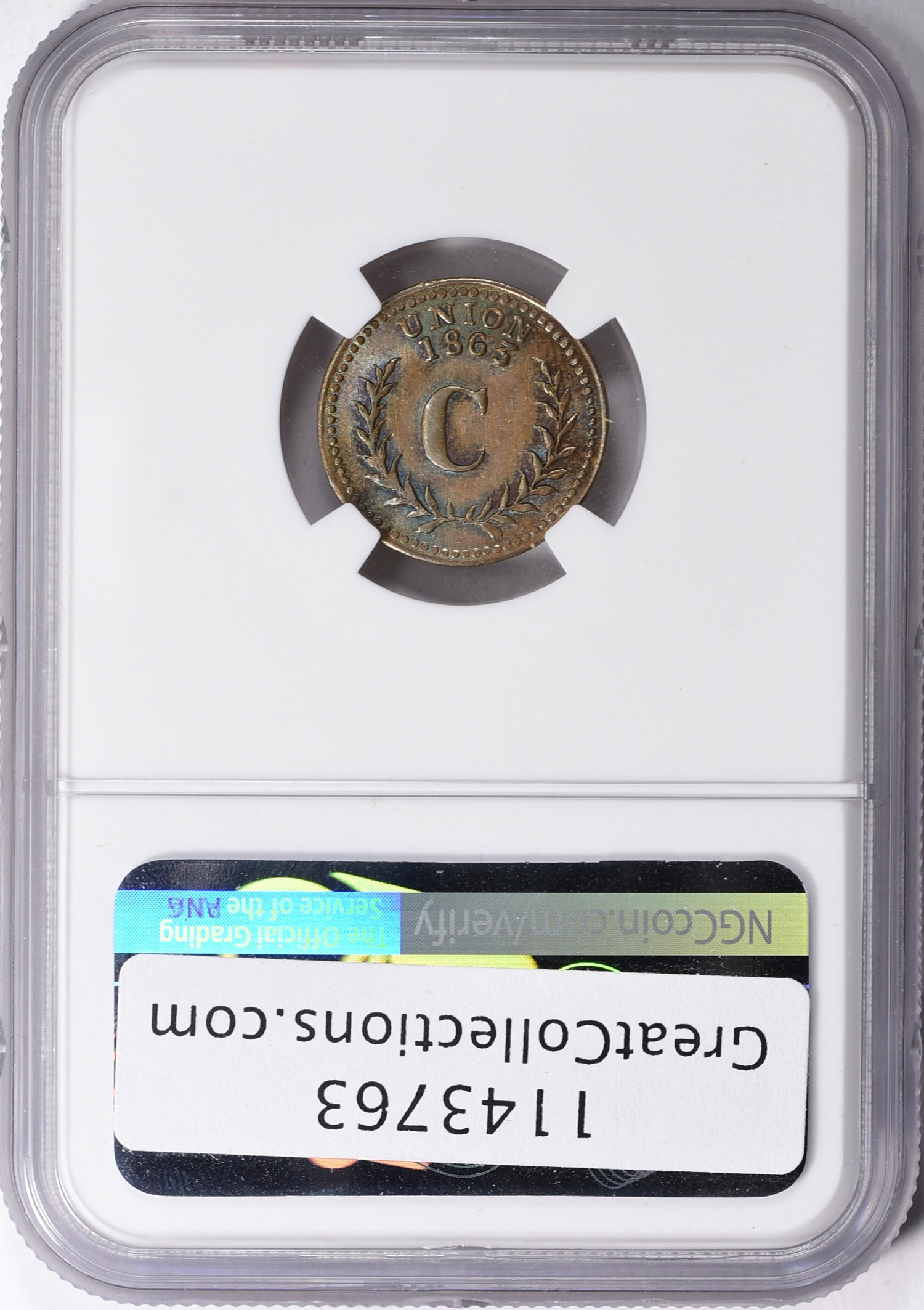 1863 Providence, Rhode Island Charnley Civil War Token F-700C-3a