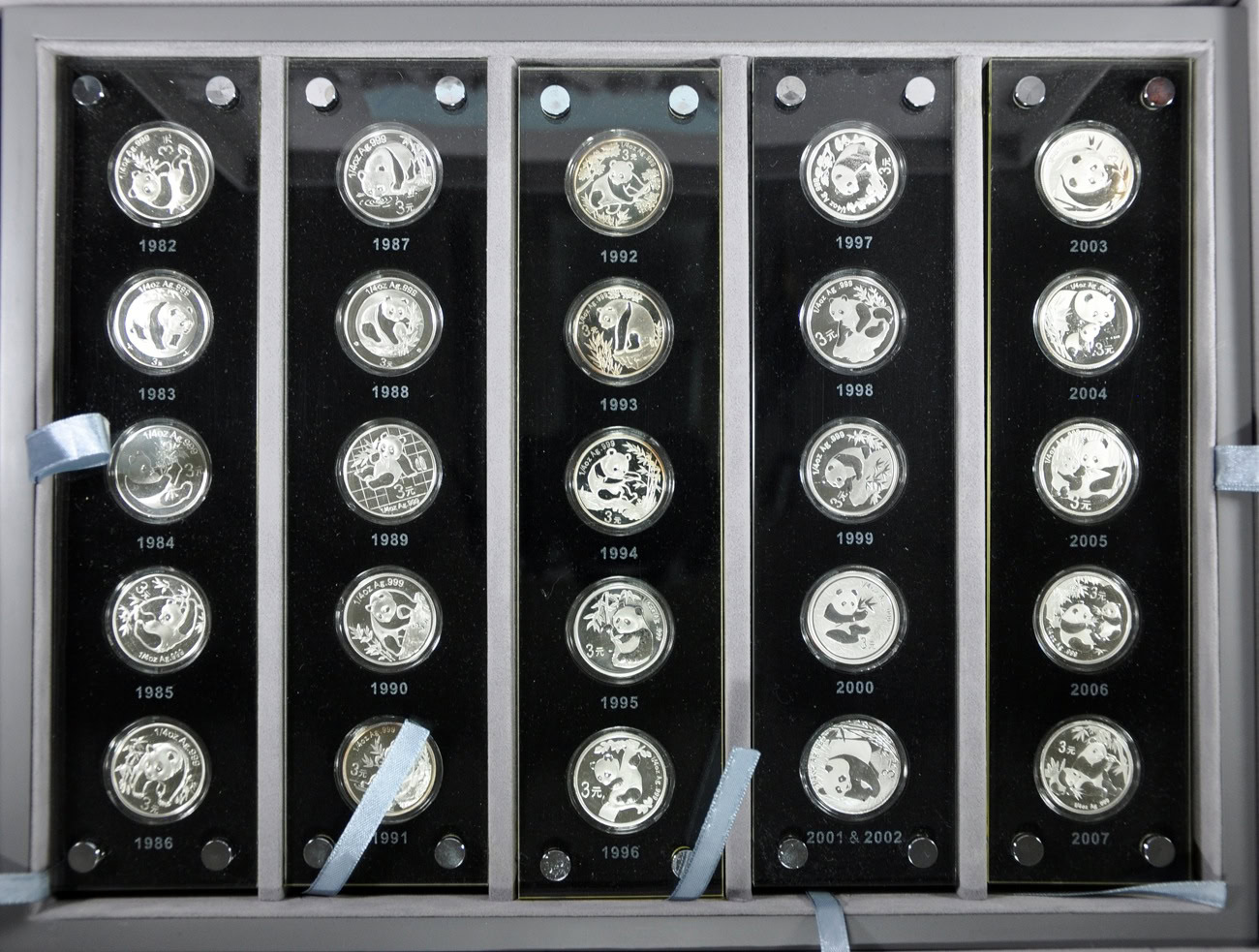 China 2007 25th Anniversary Silver Panda Commemorative Proof Set