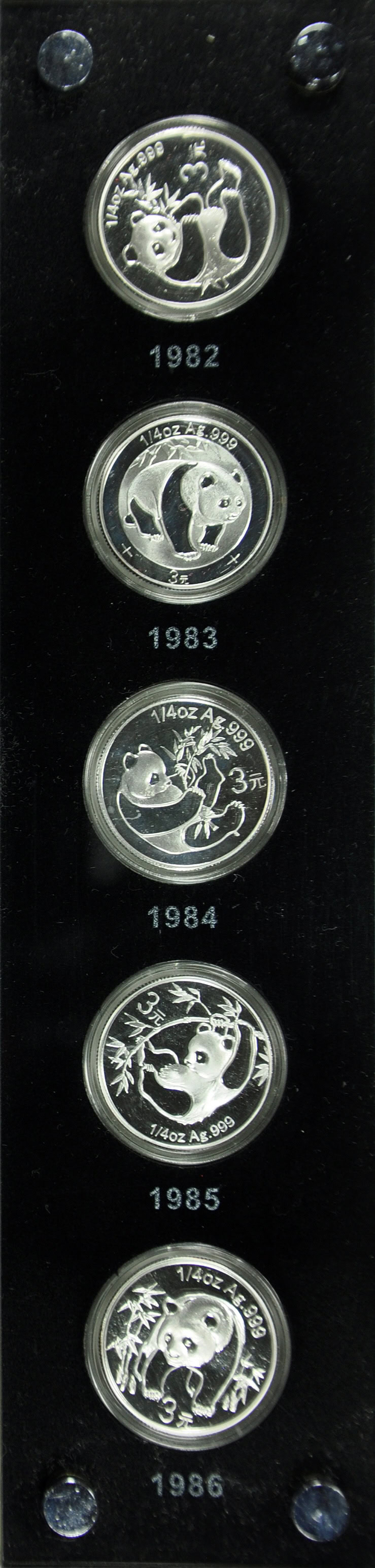 China 2007 25th Anniversary Silver Panda Commemorative Proof Set