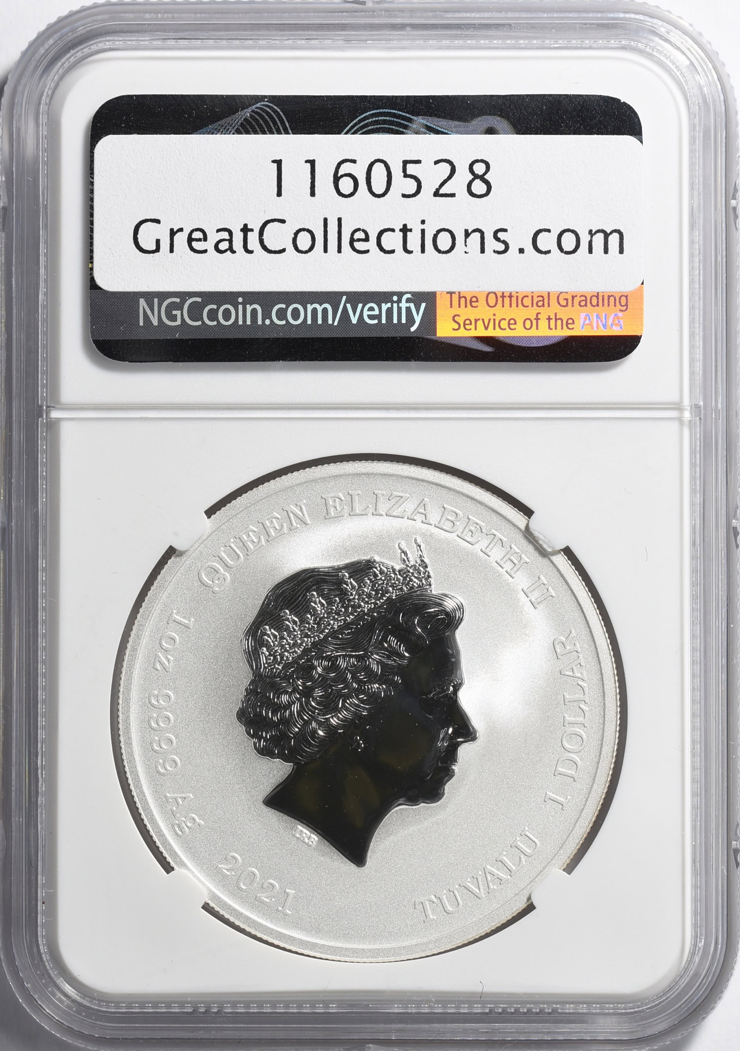 Tuvalu 2021 Silver Dollar Wolverine NGC MS-69 (Item 1160528