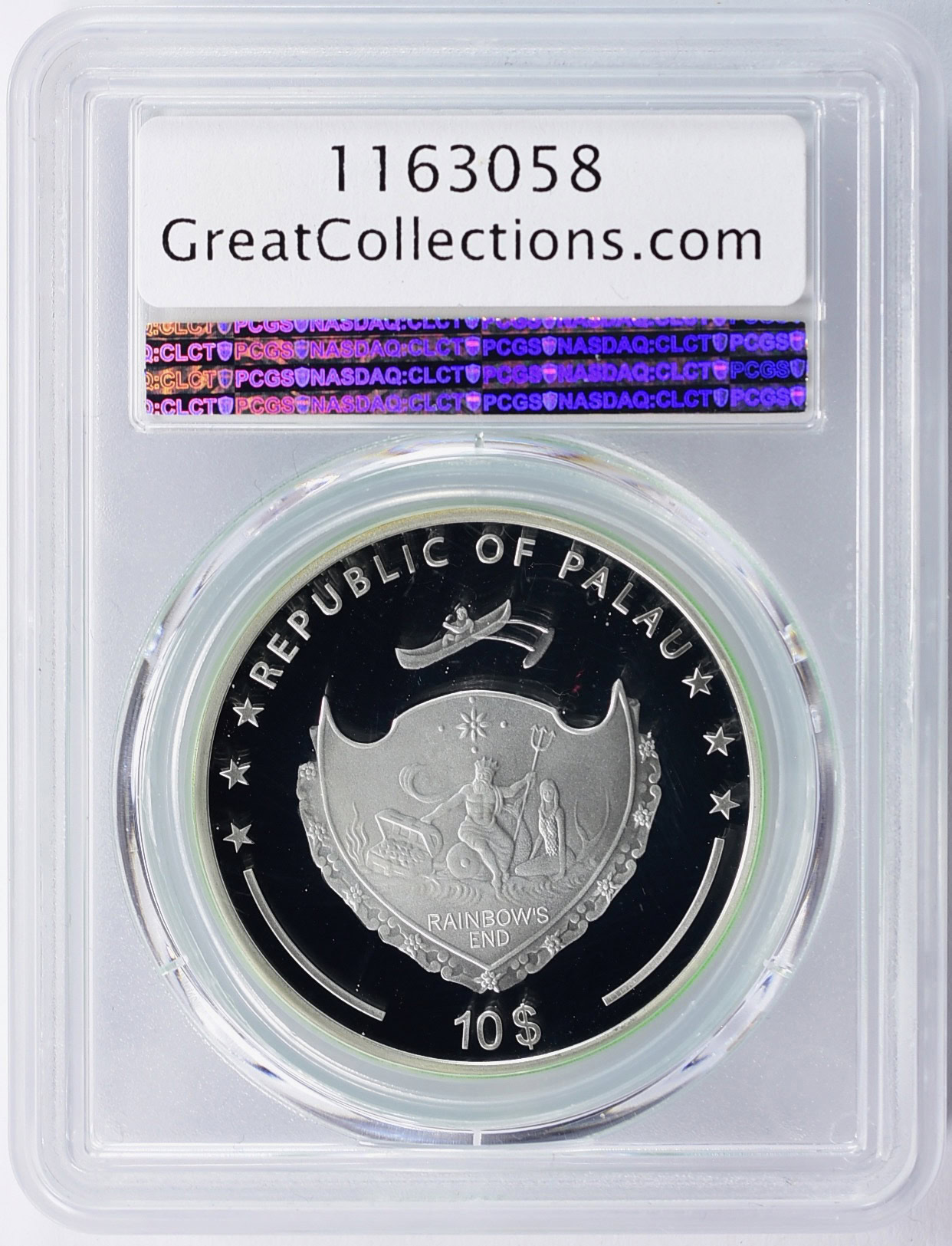 Palau 2021 Colorized Silver $10 Rainforest Eco System With Case of