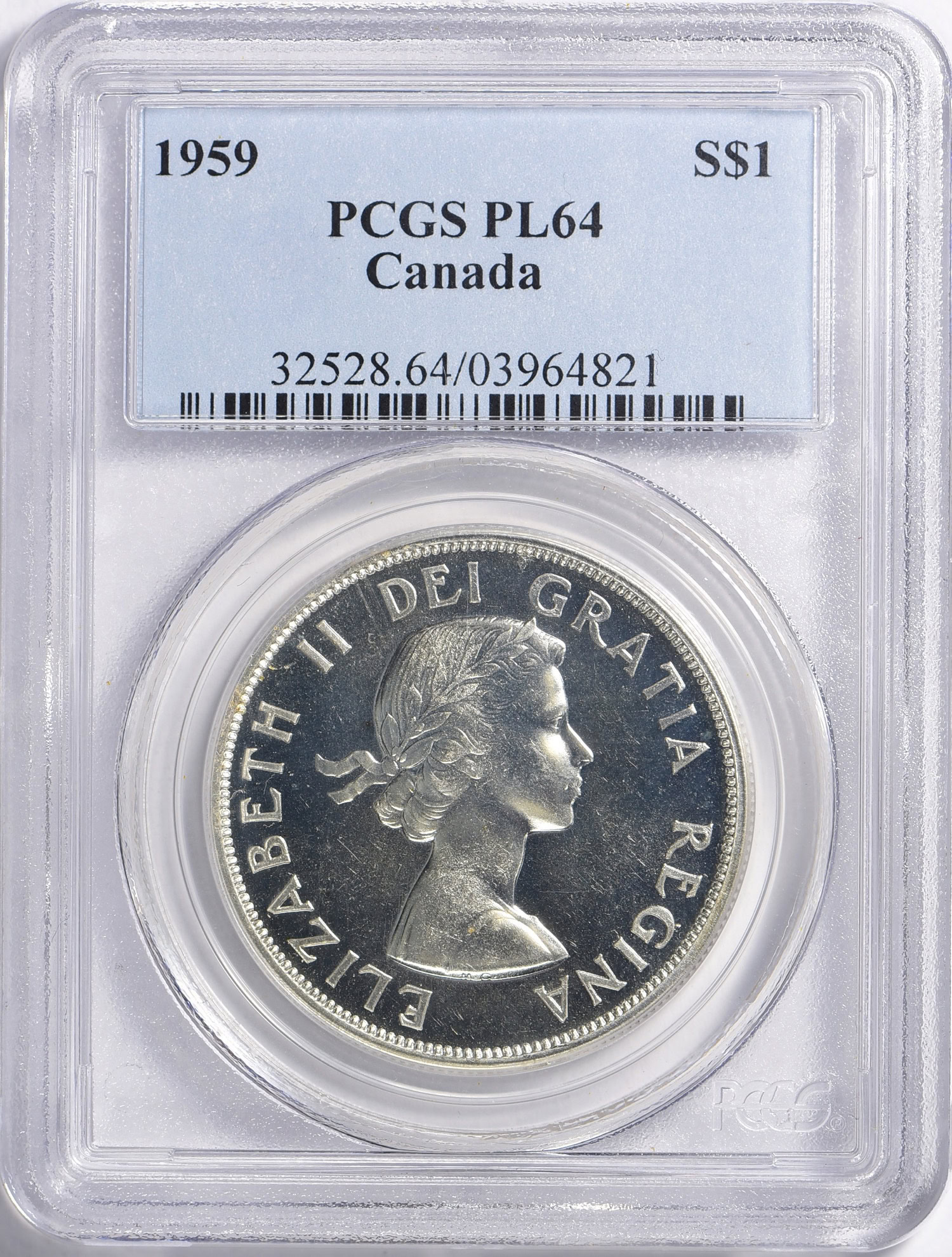 Canada 1959 Silver Dollar KM-54 PCGS PL-64 (Item 1163437