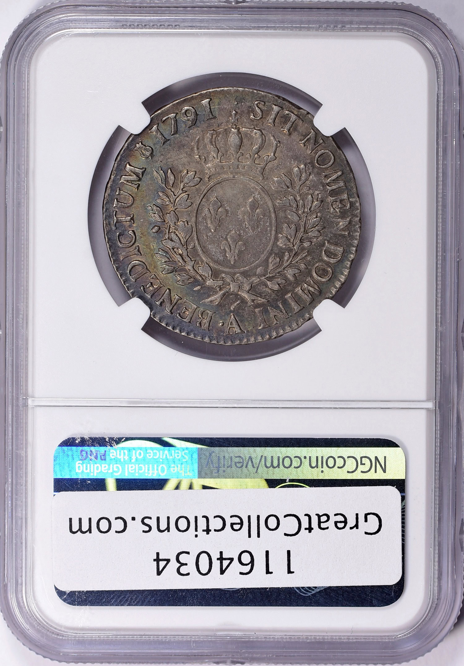 France 1791-A Silver 1/2 Ecu Gad-355 NGC AU-55 | NGC Cert #5711803