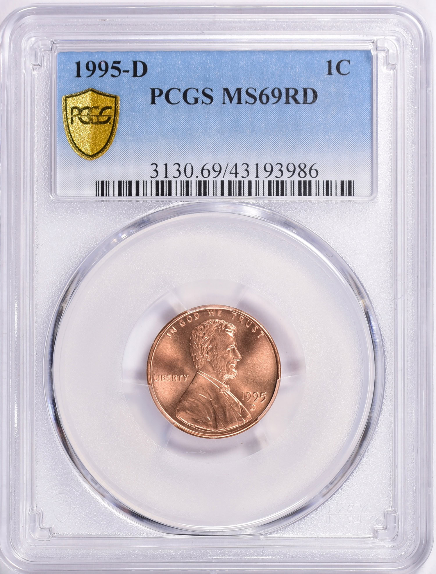 1995-D Lincoln Cent PCGS MS-69 RD (Item 1168458