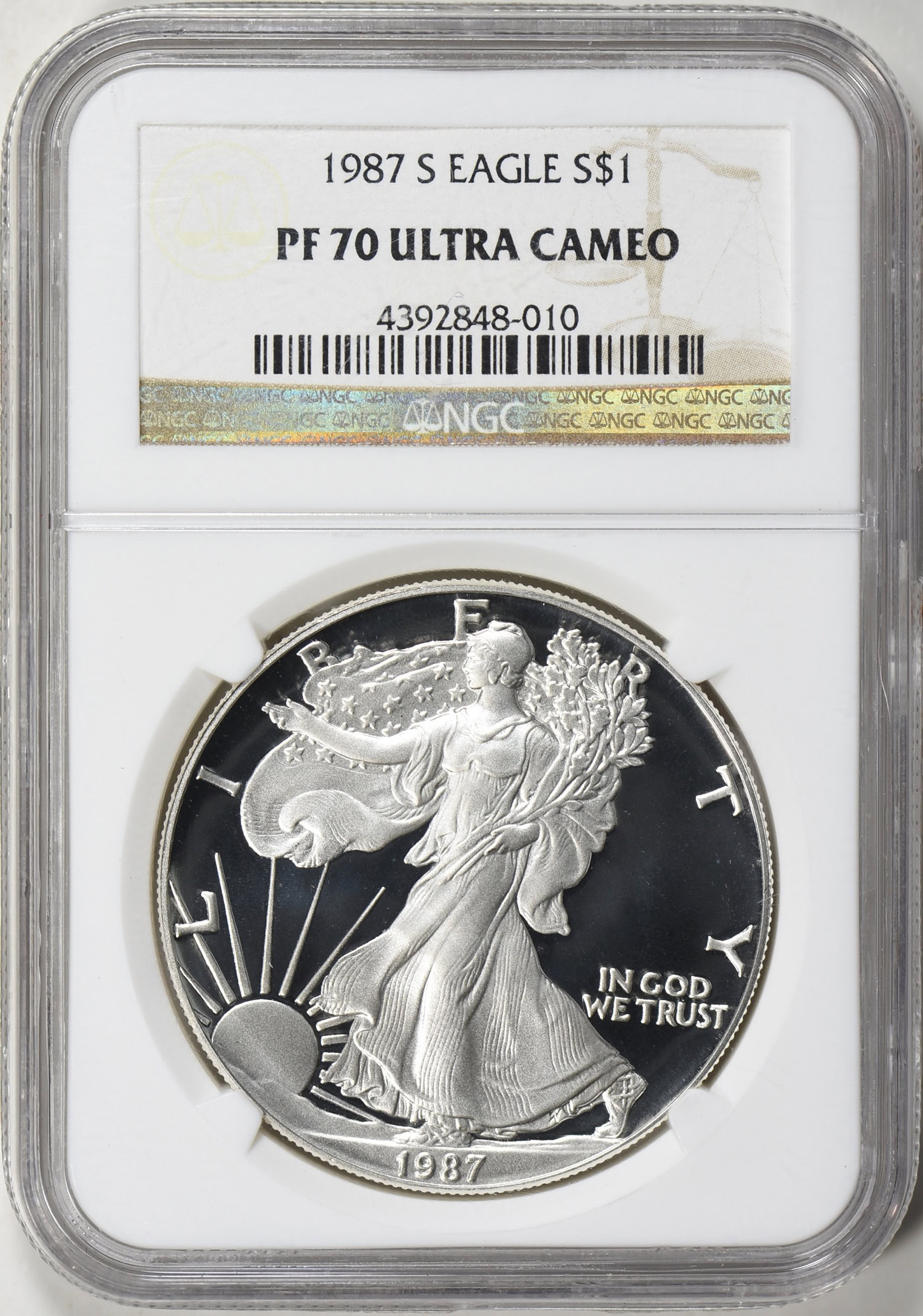 1987-S $1 Silver Eagle NGC Proof-70 UC (Item 1172691 1987-S $1 Silver Eagle NGC Proof-70 UC (Item 1172691