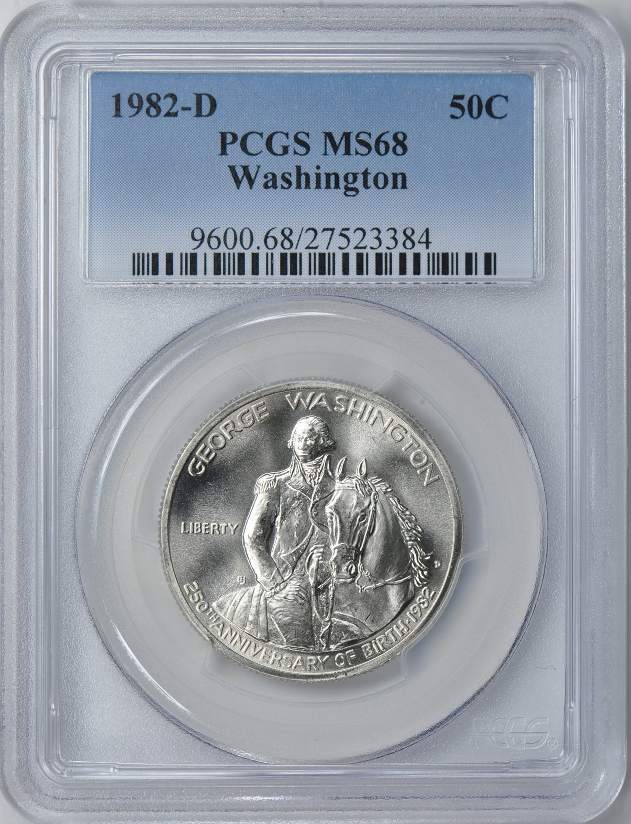 1982-D George Washington 250th Anniversary of Birth Silver Half