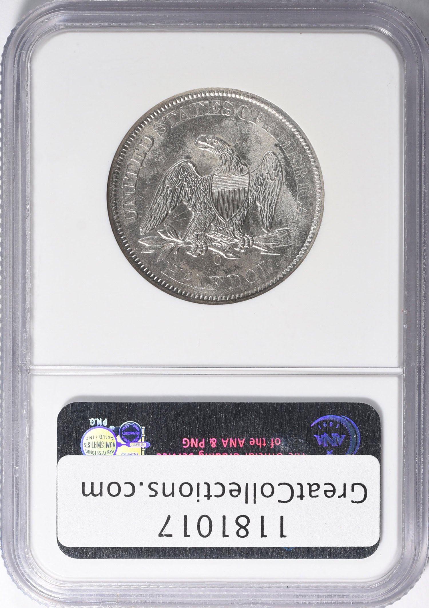 1860-O Seated Liberty Half Dollar Shipwreck S.S. Republic United