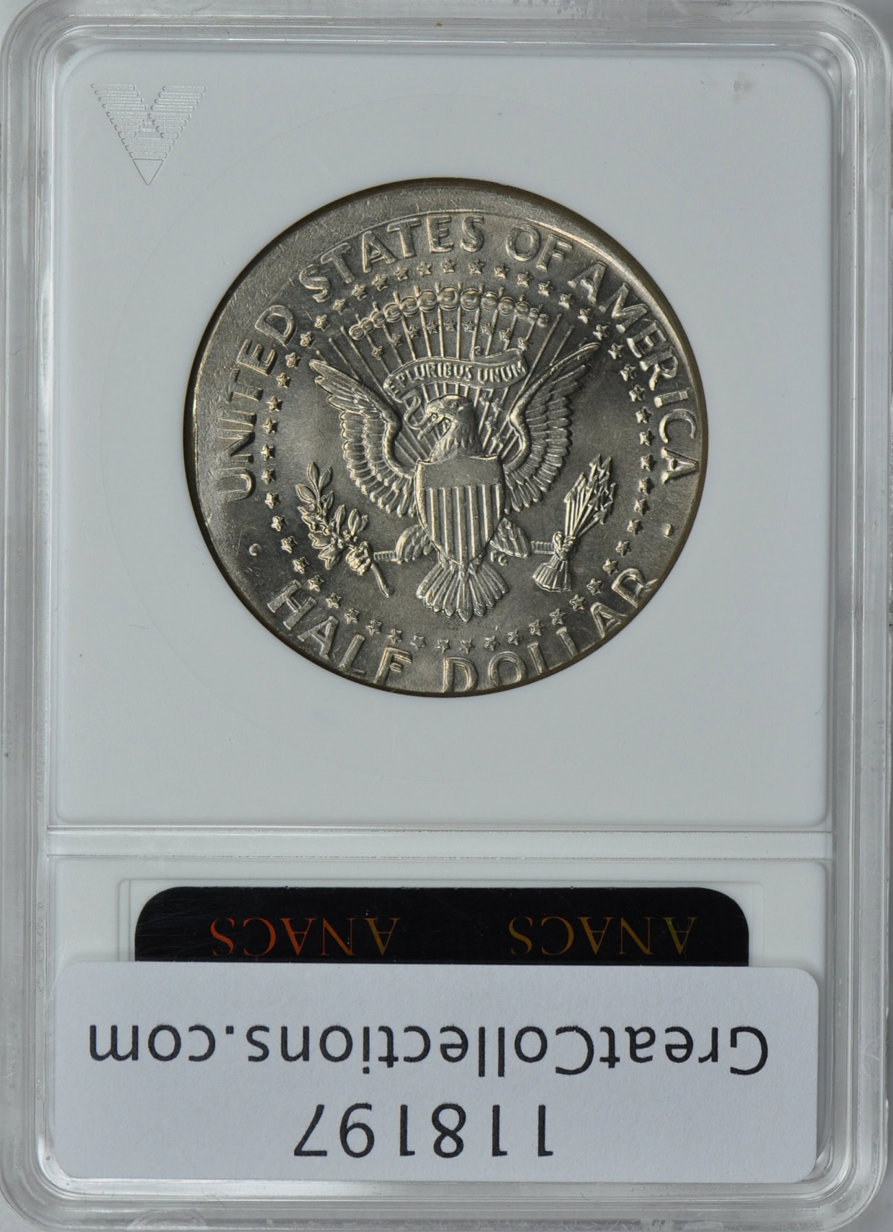 Mint Error 1989-P Kennedy Half Dollar Off Center ANACS MS-63 OH