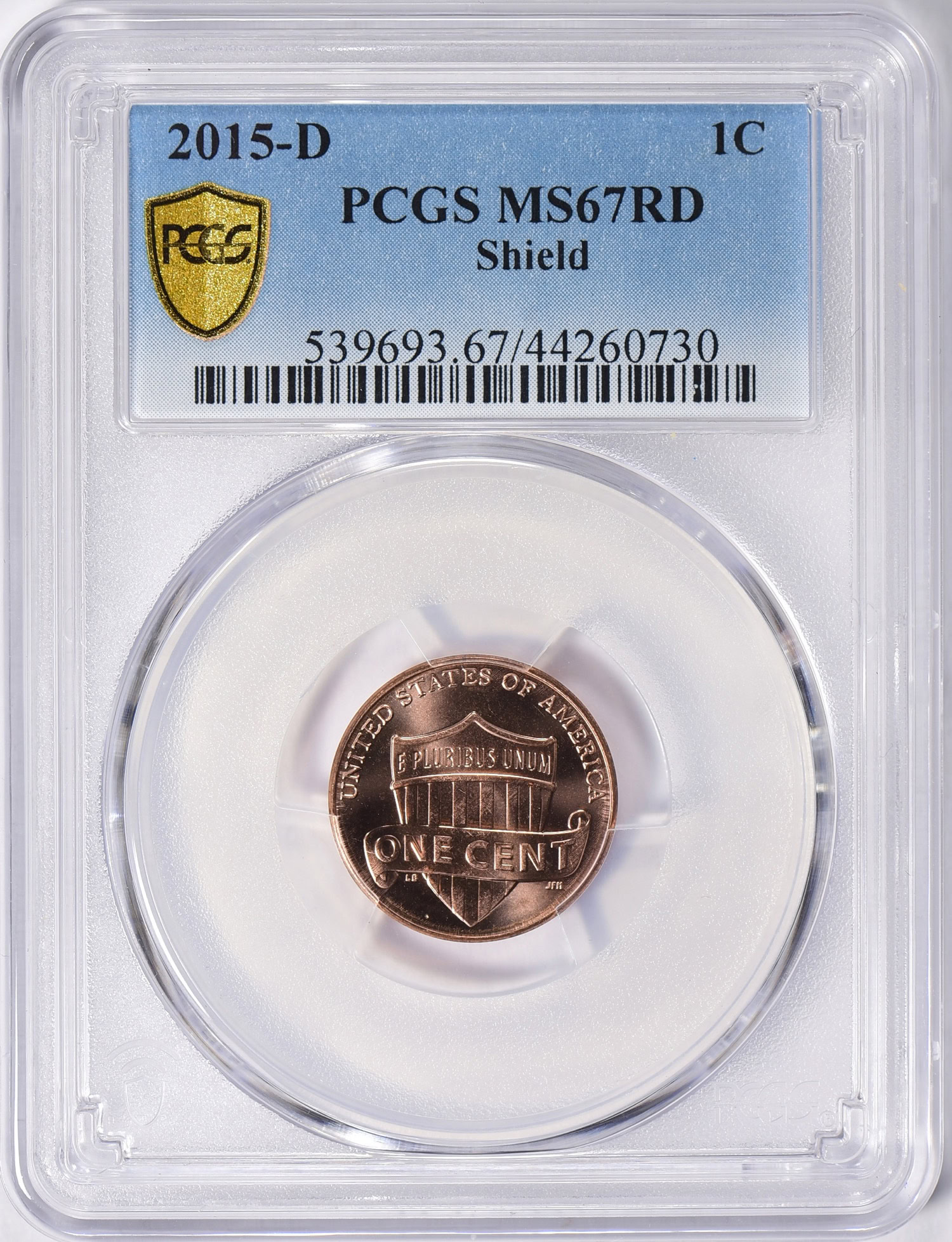 2015-D Lincoln Cent Shield PCGS MS-67 (Item 1210897
