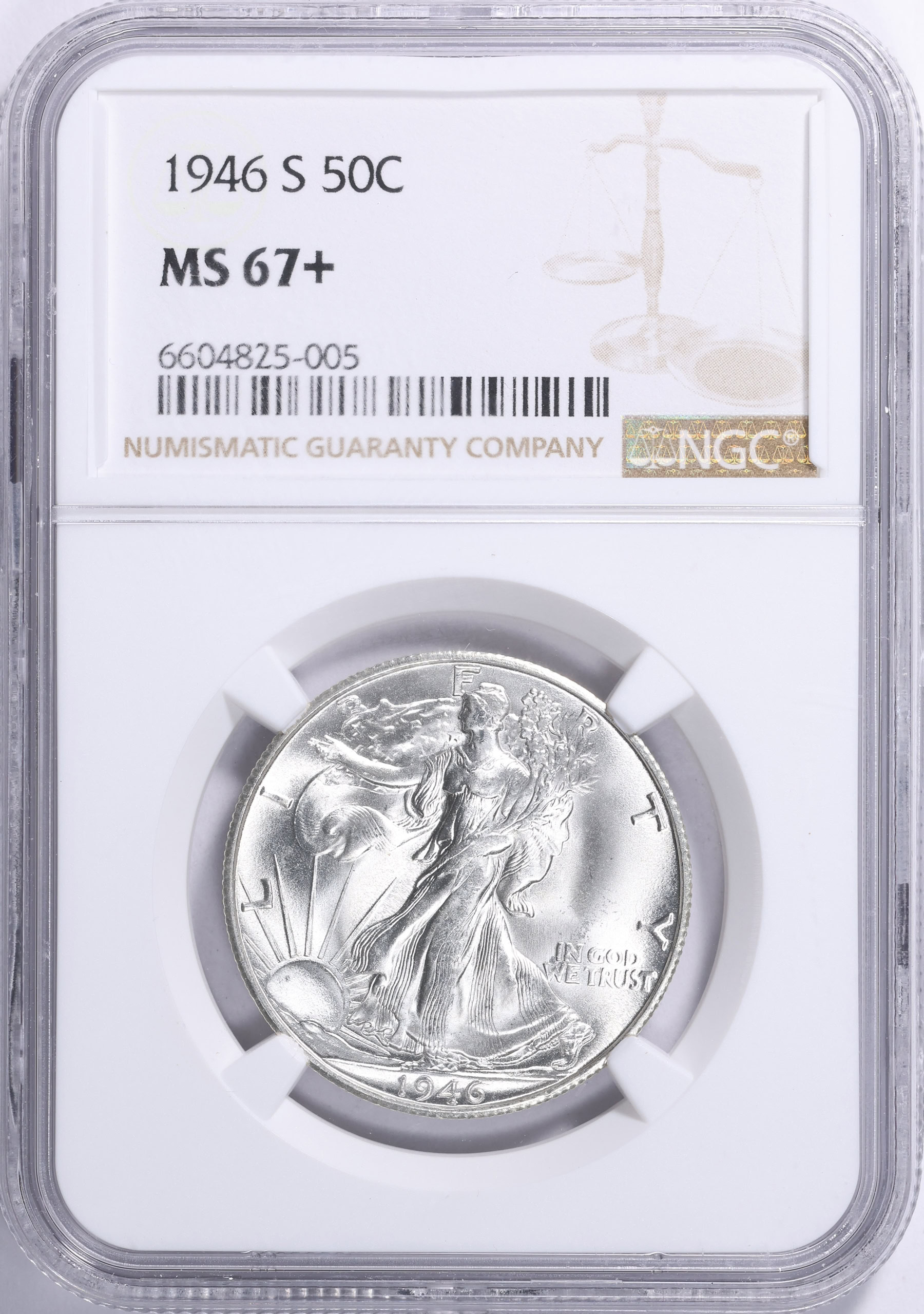 1946-S Walking Liberty Half Dollar NGC MS-67+ (Item 1230992