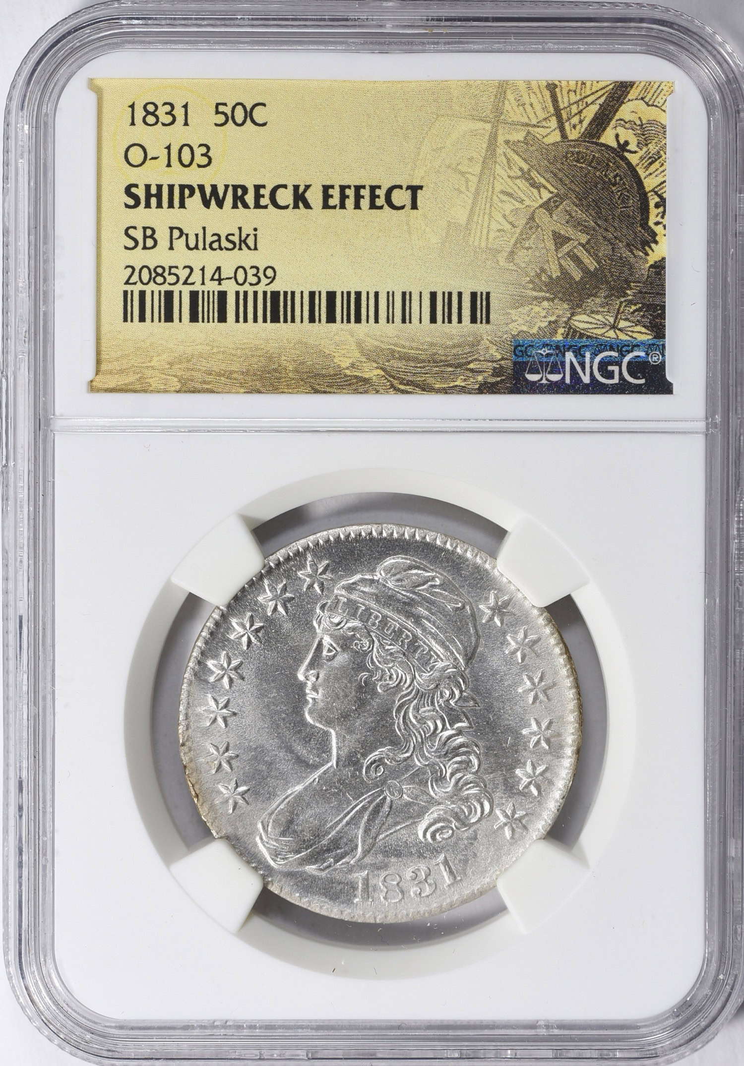 1831 Capped Bust Half Dollar Overton 103 Shipwreck Effect SB