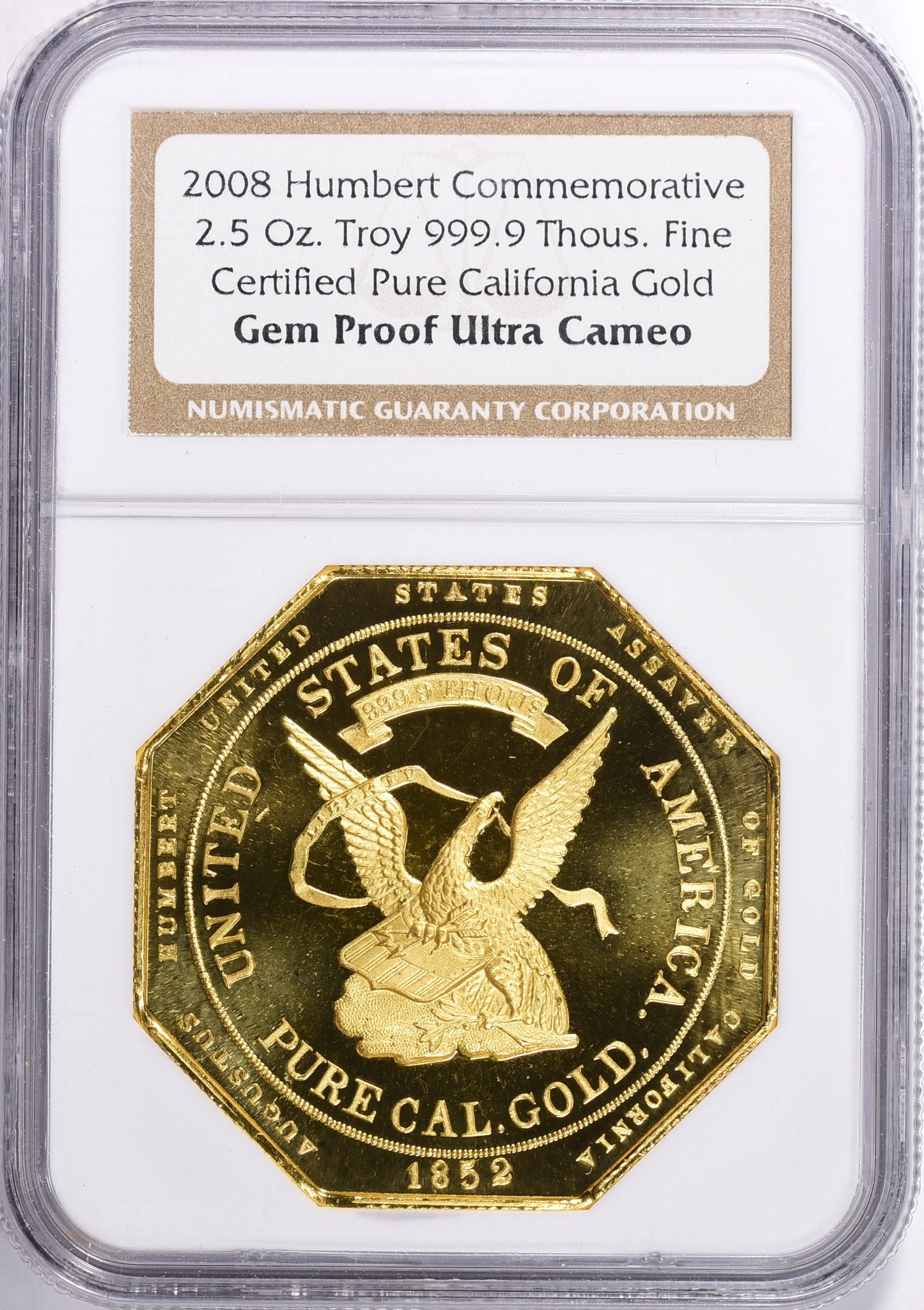 2008 Humbert Commemorative 2.5 oz. Troy 999.9 Thous. Fine