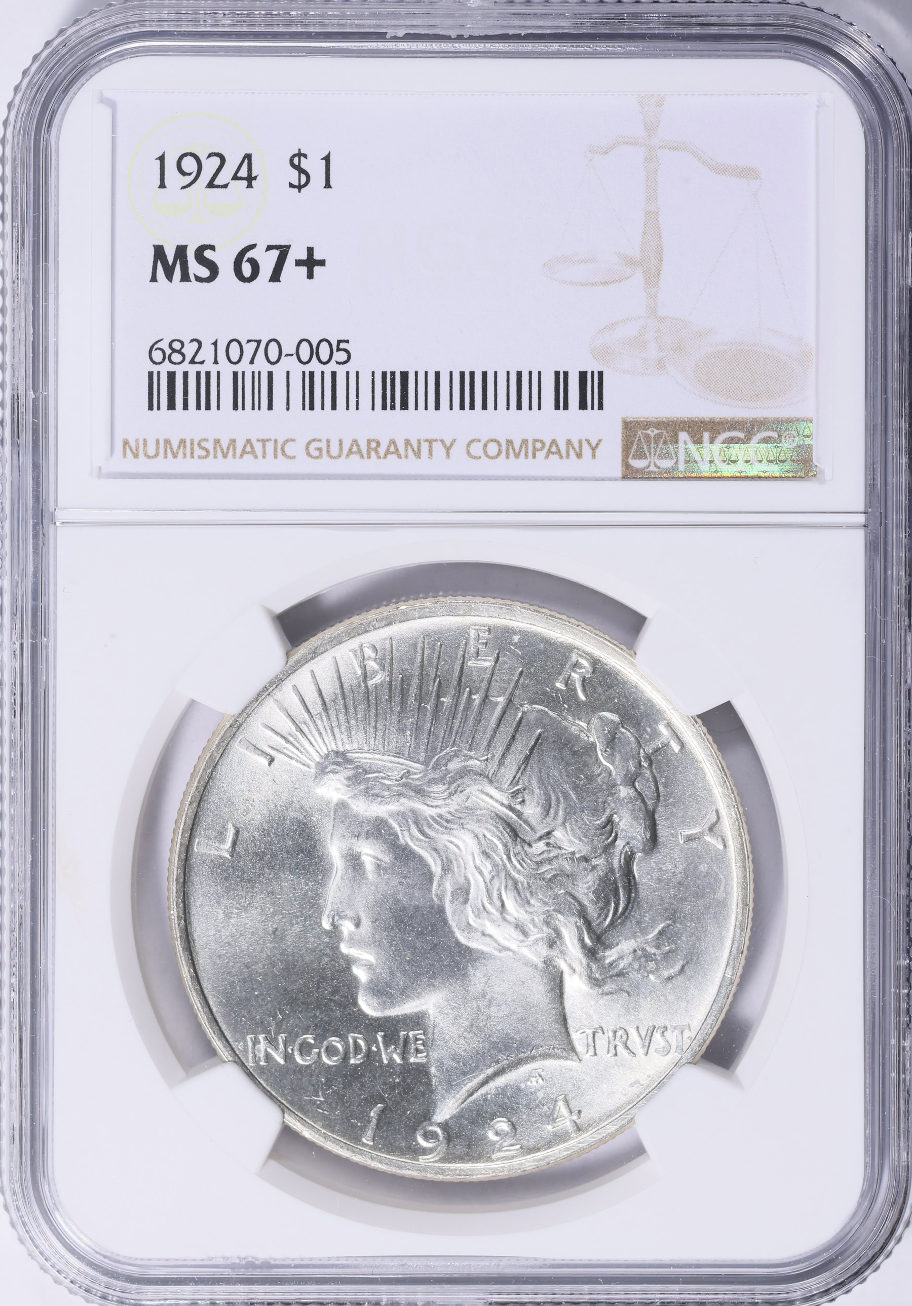 1924 Peace Silver Dollar NGC MS-67+ (Item 1248810