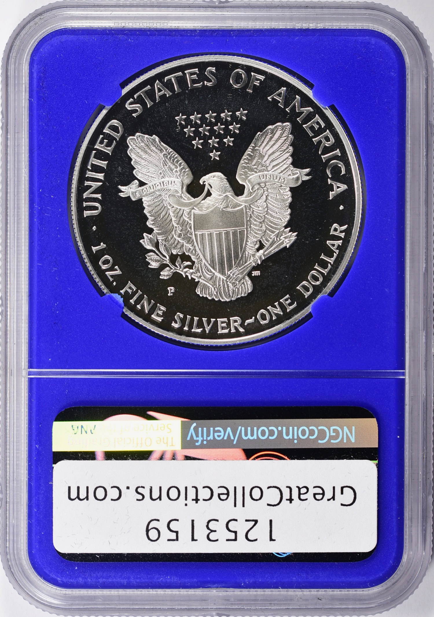 1998-P $1 Silver Eagle NGC Proof-69 UC (Blue Holder) (Item 1253159