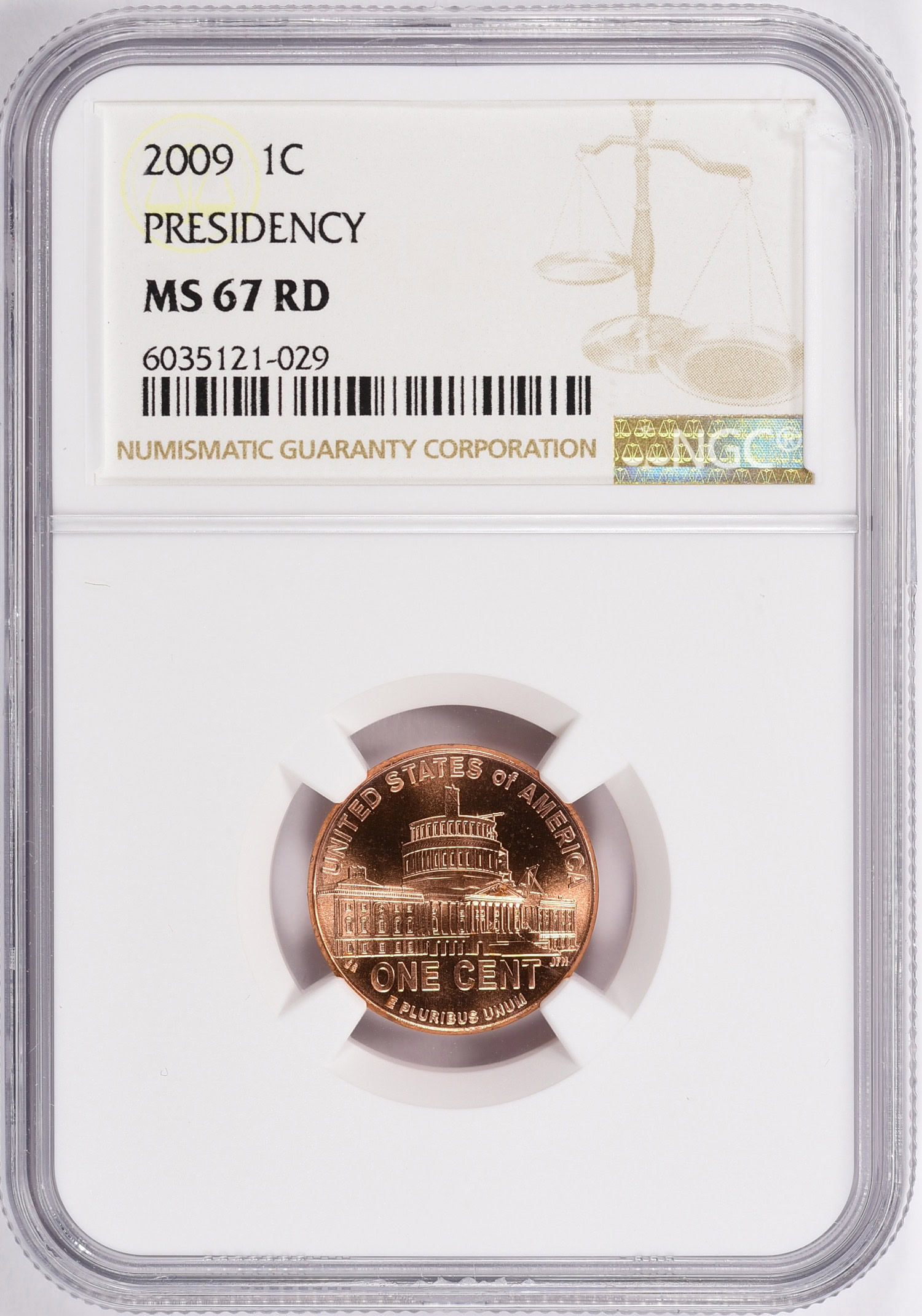 2009 Lincoln Cent Presidency NGC MS-67 RD (Item 1258417