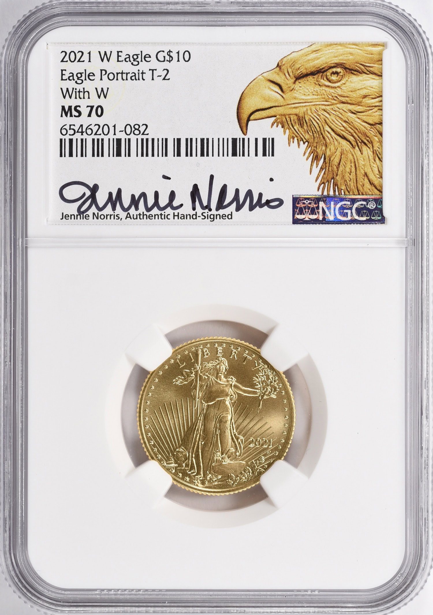 2021-W $10 Quarter-Ounce Gold American Eagle Type 2 Unfinished