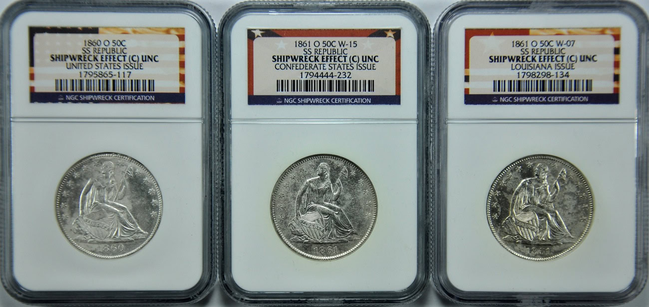 1860-O and 1861-O Seated Liberty Half Dollar - New Orleans Three