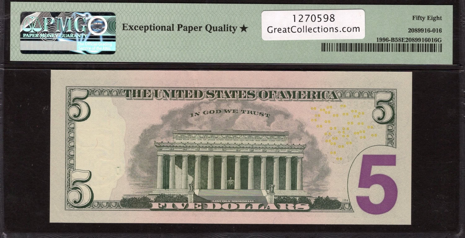 Fr. 1996B (MBD Block) 2013 5 New York Federal Reserve Note Six of a