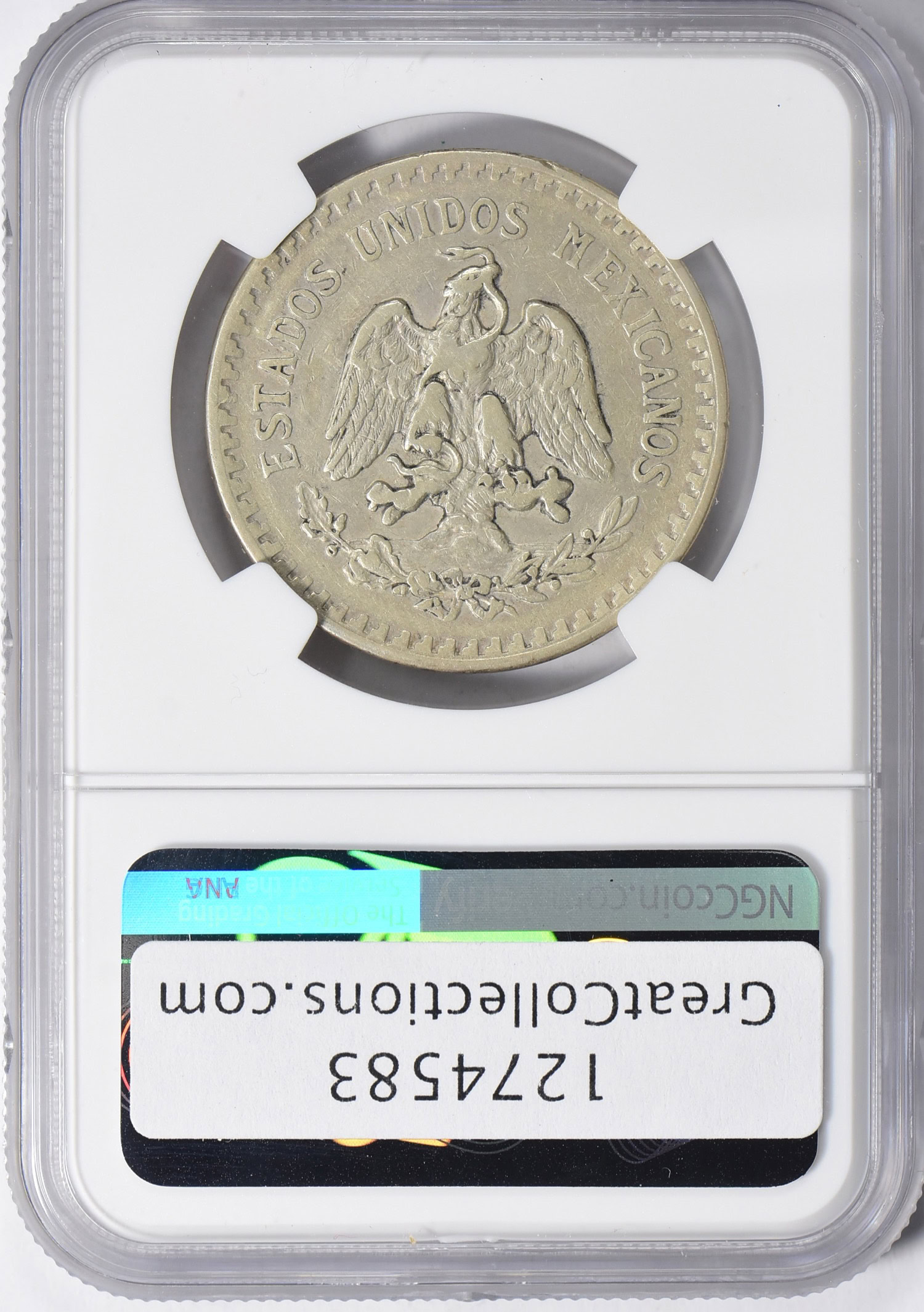 Mexico 1919M Silver Peso KM454 NGC VF25 (Item 1274583