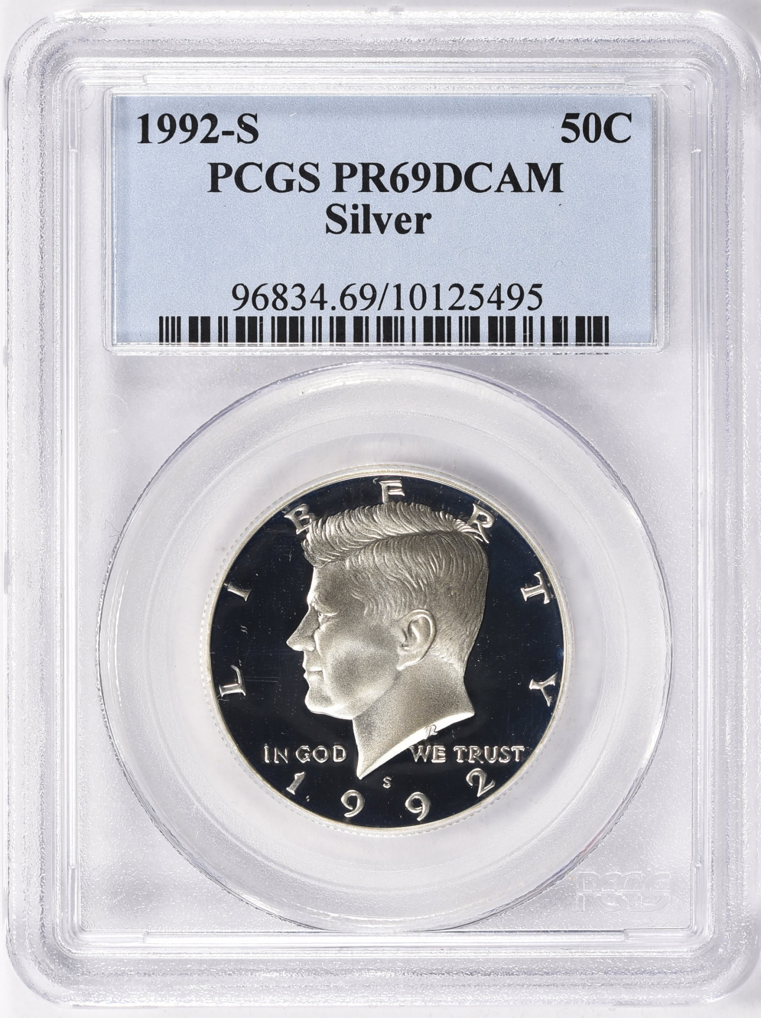 1992-S Kennedy Half Dollar Silver PCGS Proof-69 DCAM (Item 1288754