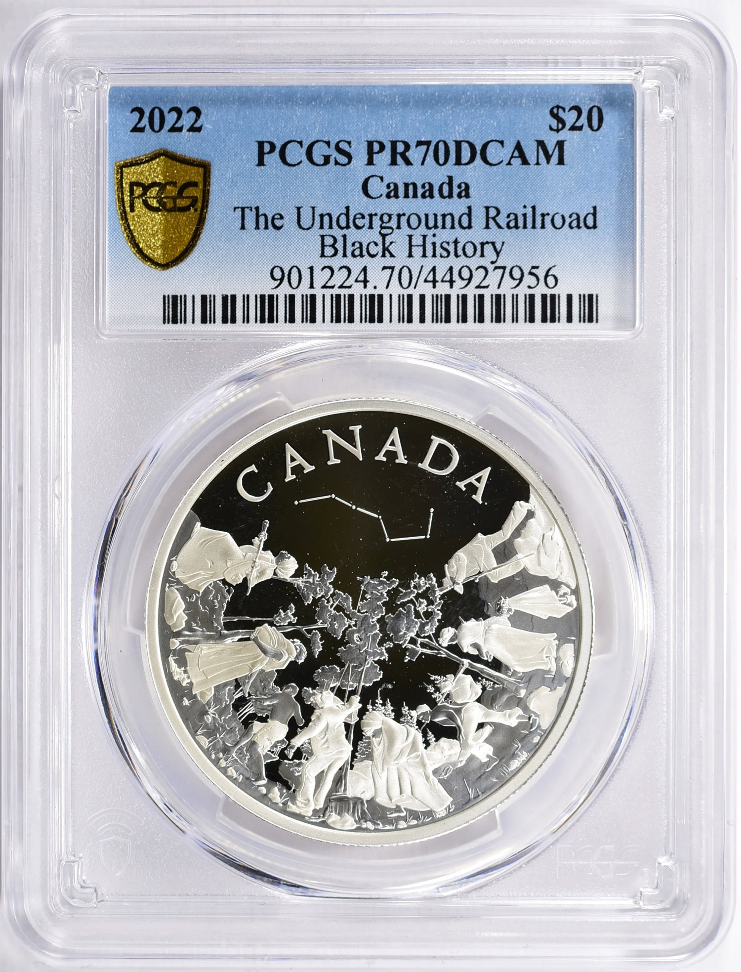 Canada 2022 Silver $20 Black History The Underground Railroad PCGS