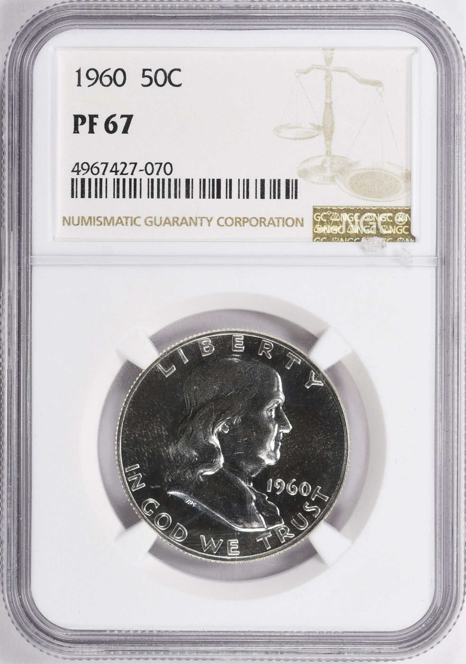 1960 Franklin Half Dollar NGC Proof-67 (Item 1303453 ...