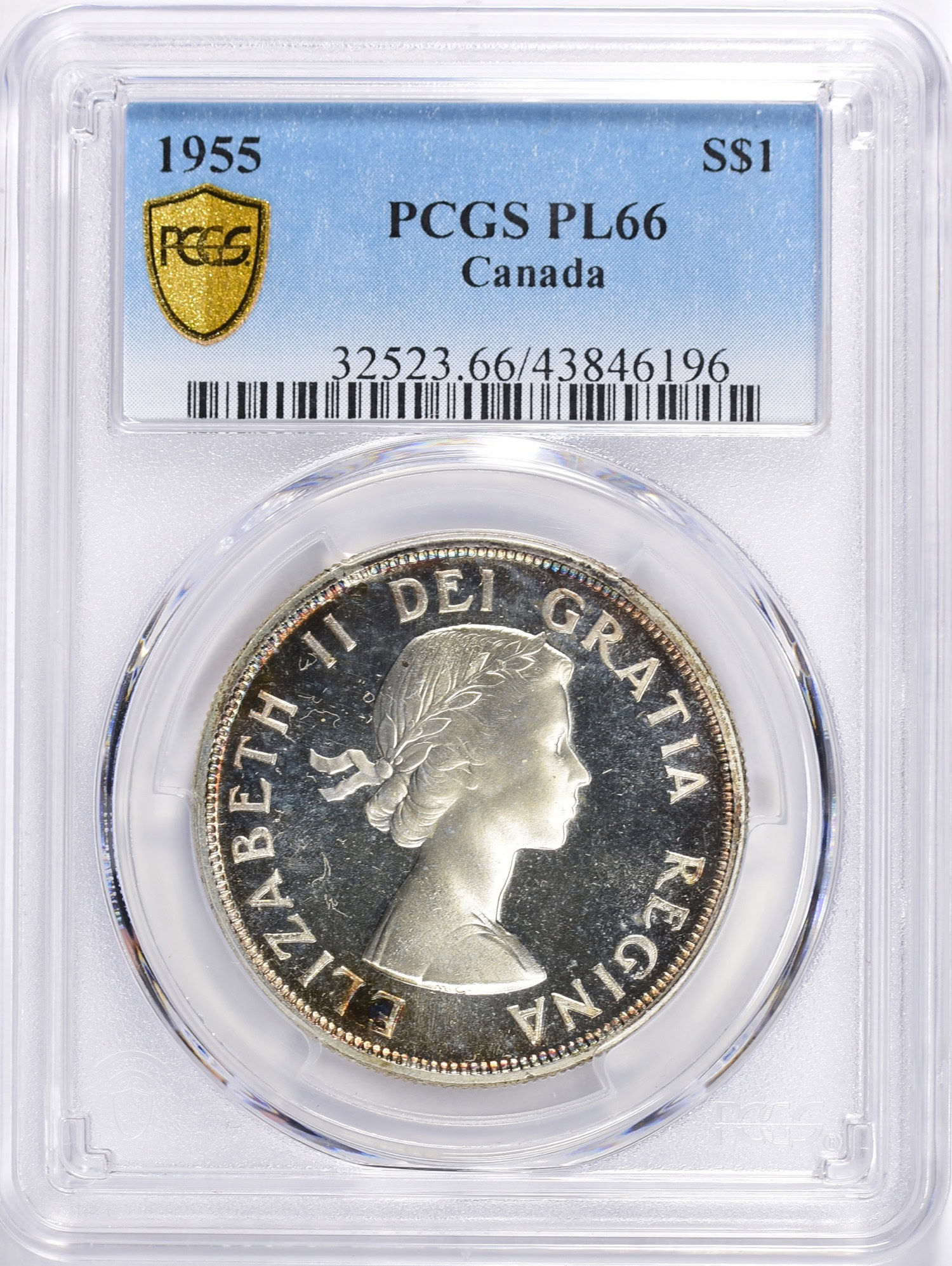 Canada 1955 Silver Dollar KM-54 PCGS PL-66 (Item 1303858