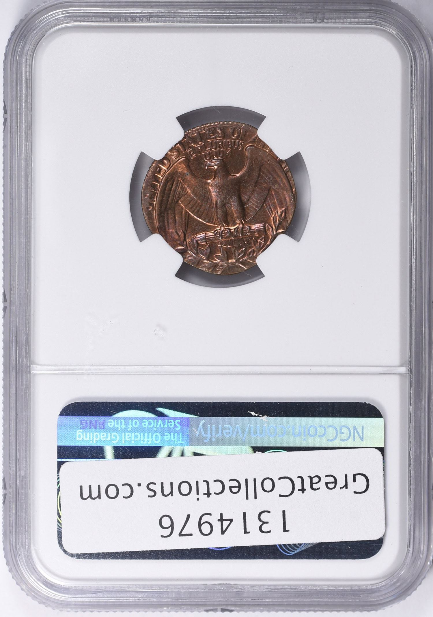 Mint Error 1974-D Washington Quarter Struck on Cent Planchet NGC