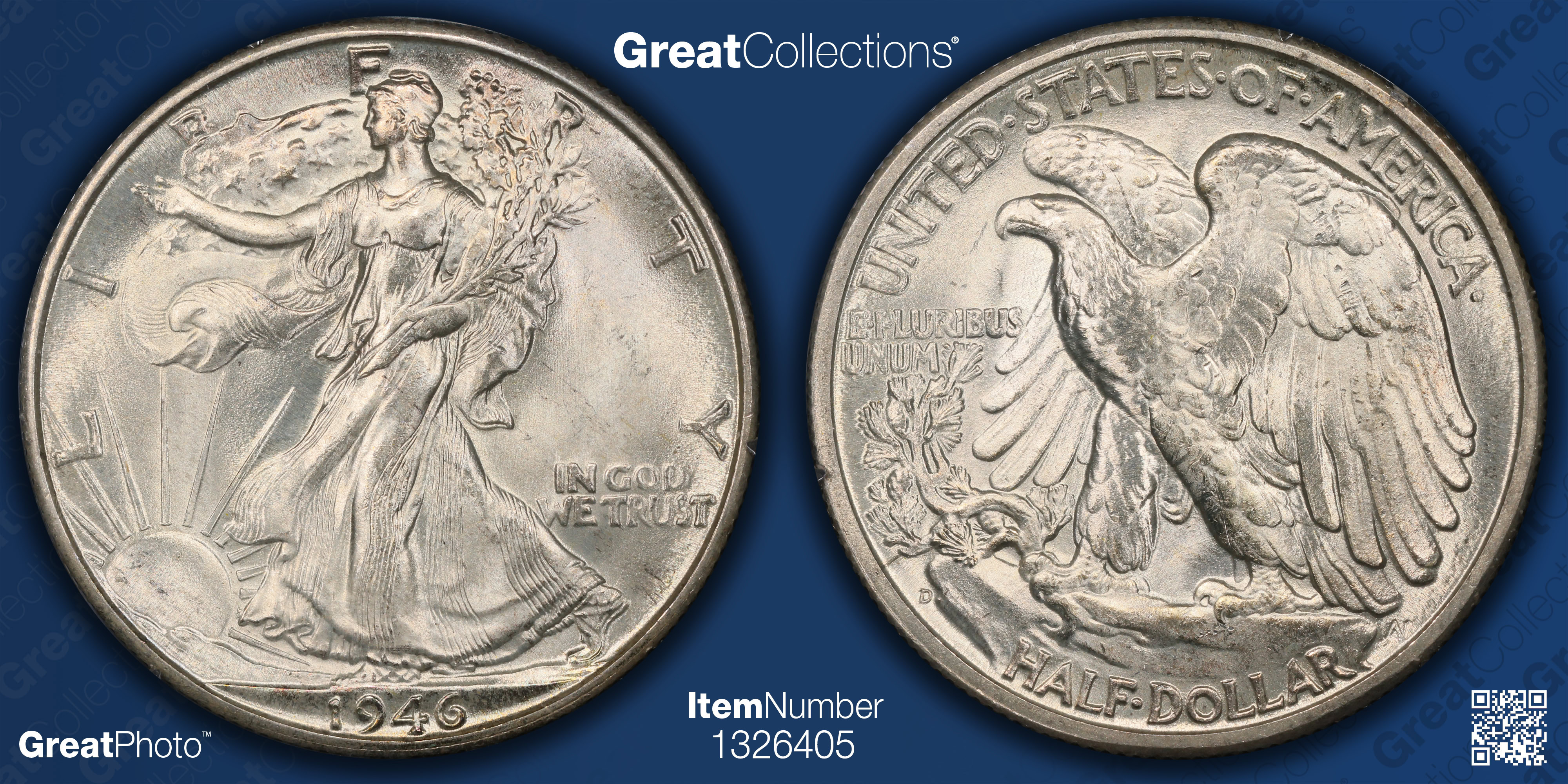 1946-D Walking Liberty Half Dollar PCGS MS-64 OGH (1st Gen) (Item